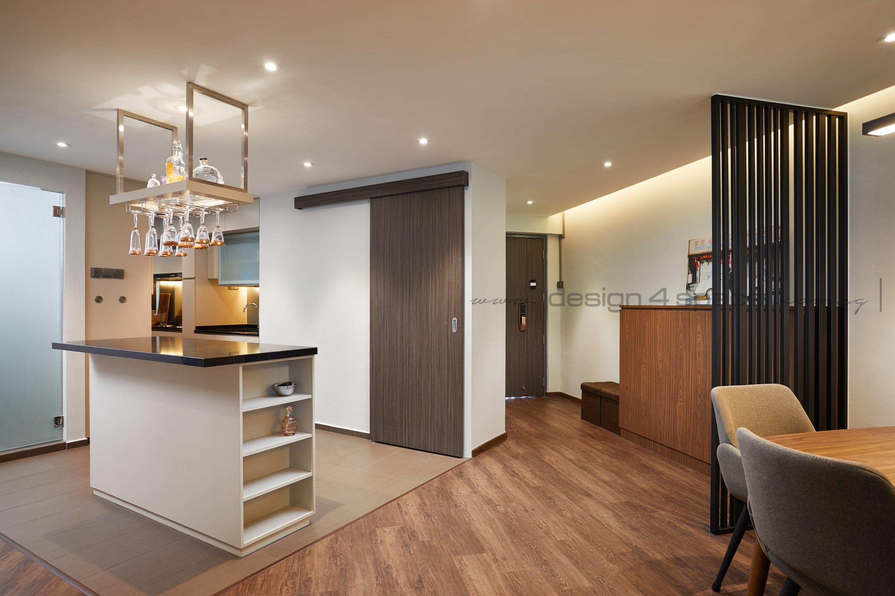 Contemporary Design - Kitchen - HDB 3 Room - Design by Design 4 Space Pte Ltd