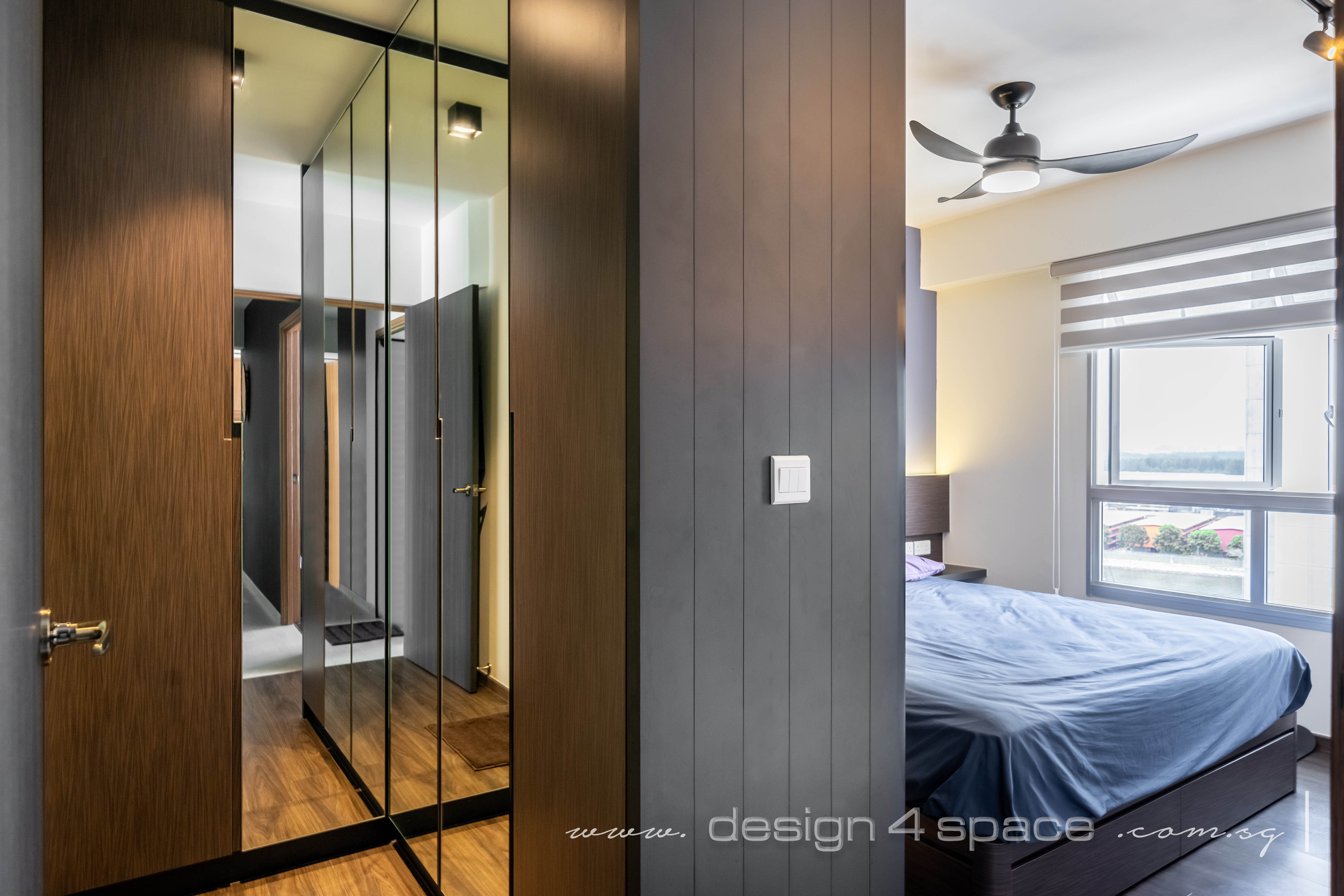 Contemporary, Modern Design - Bedroom - HDB 3 Room - Design by Design 4 Space Pte Ltd