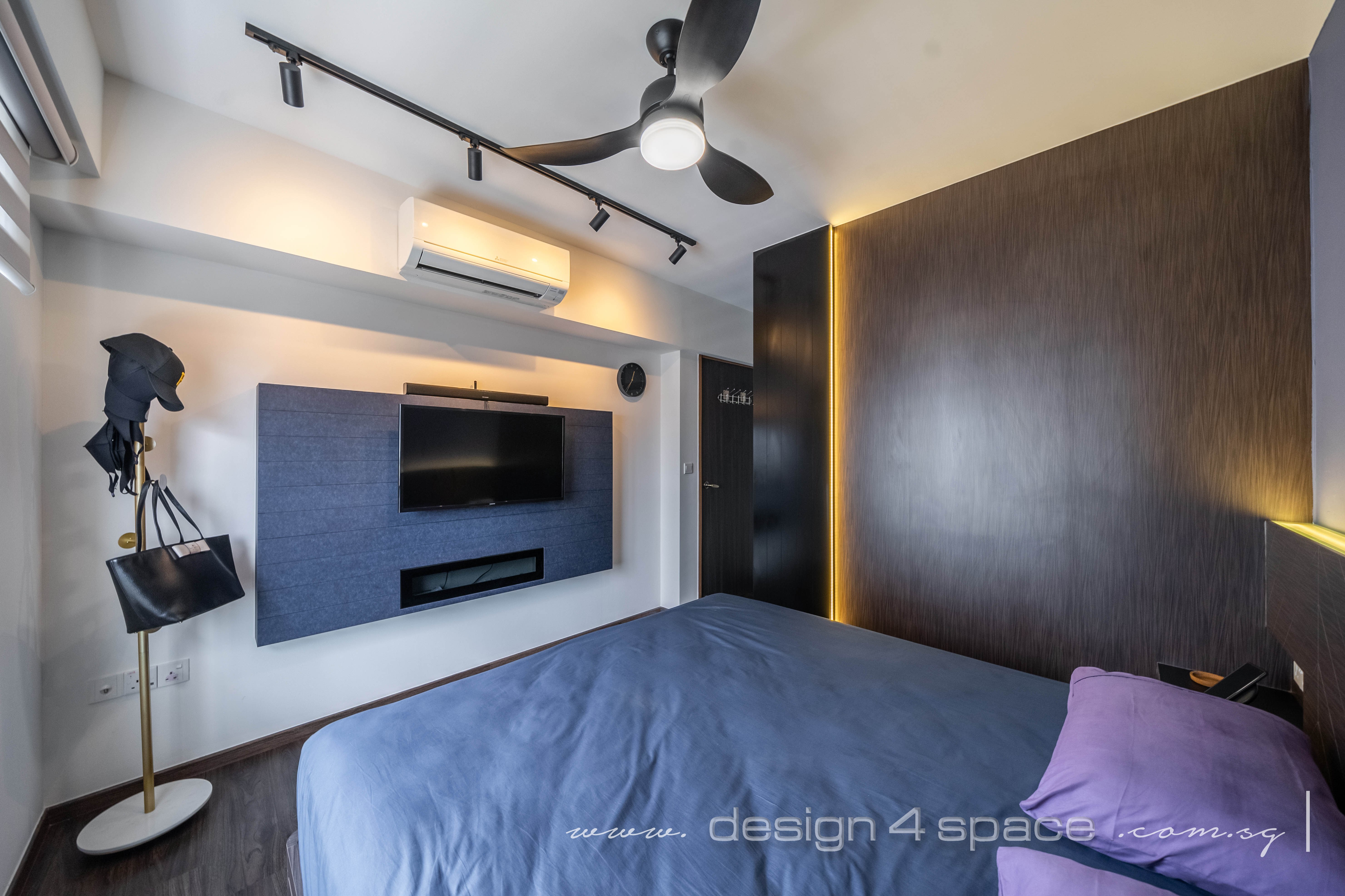 Contemporary, Modern Design - Bedroom - HDB 3 Room - Design by Design 4 Space Pte Ltd