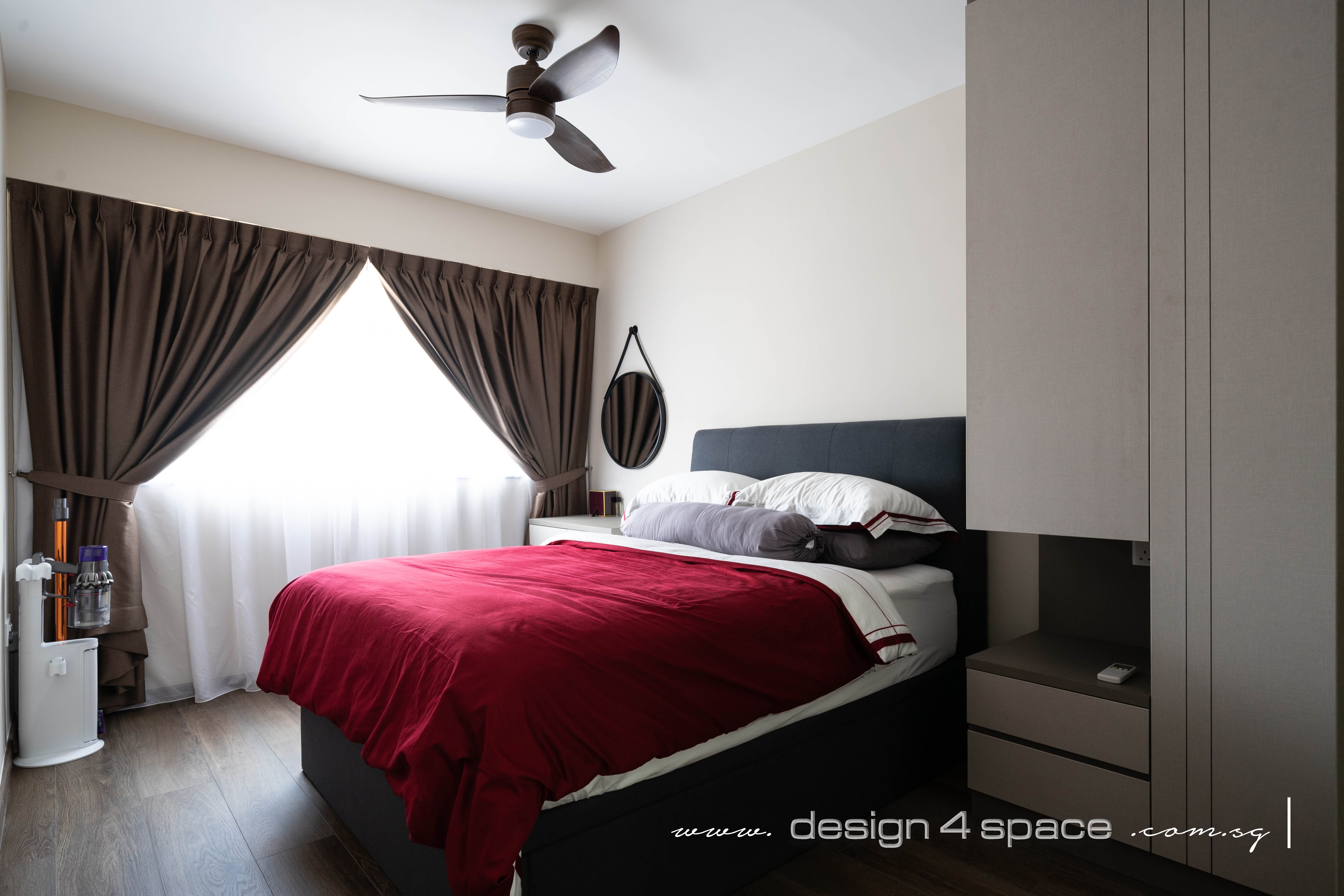 Contemporary, Modern Design - Bedroom - HDB 3 Room - Design by Design 4 Space Pte Ltd