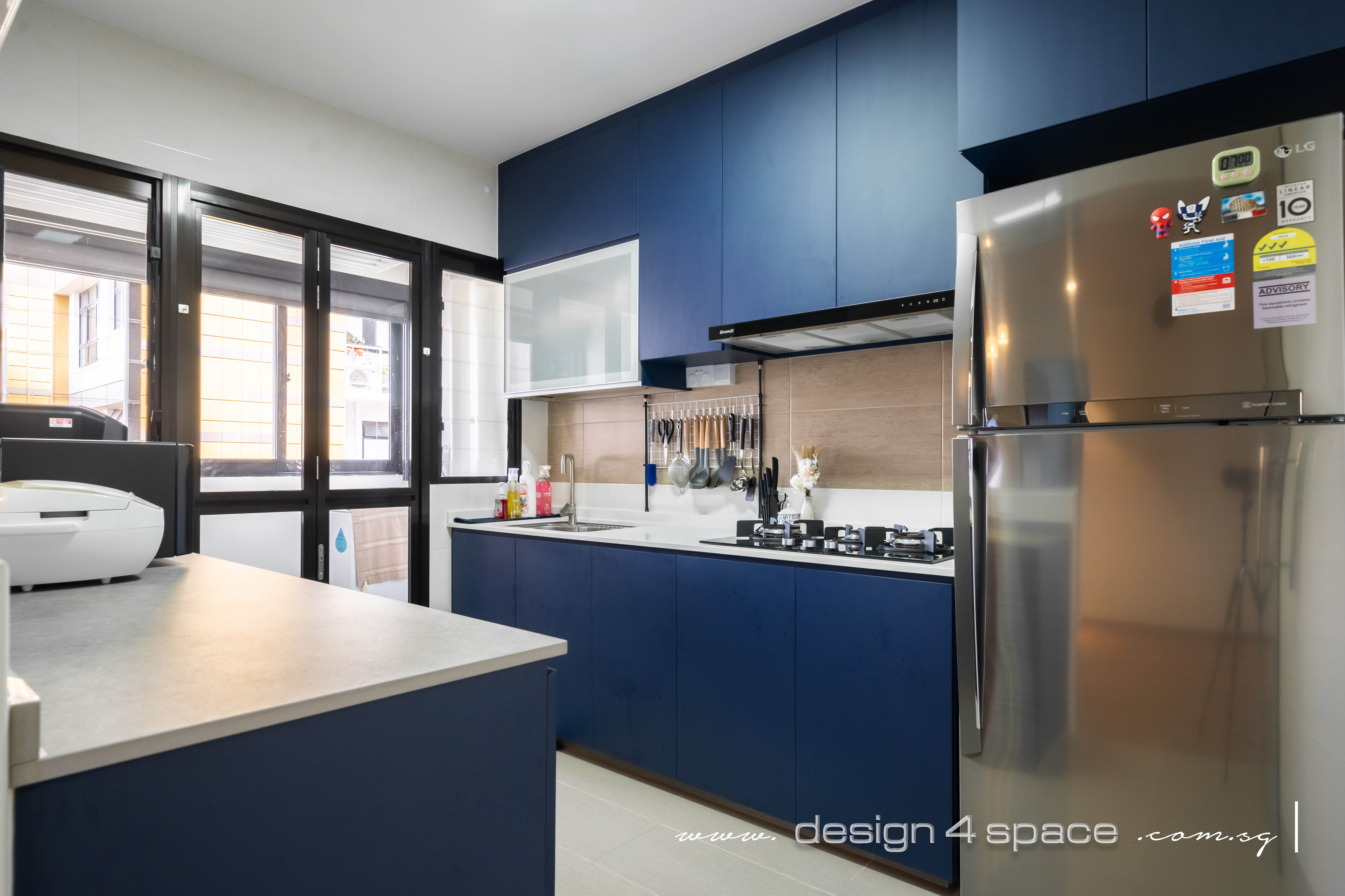 Contemporary, Modern Design - Kitchen - HDB 3 Room - Design by Design 4 Space Pte Ltd