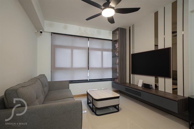 Modern Design - Living Room - HDB 3 Room - Design by Design 4 Space Pte Ltd