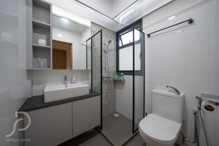 Modern Design - Bathroom - HDB 3 Room - Design by Design 4 Space Pte Ltd