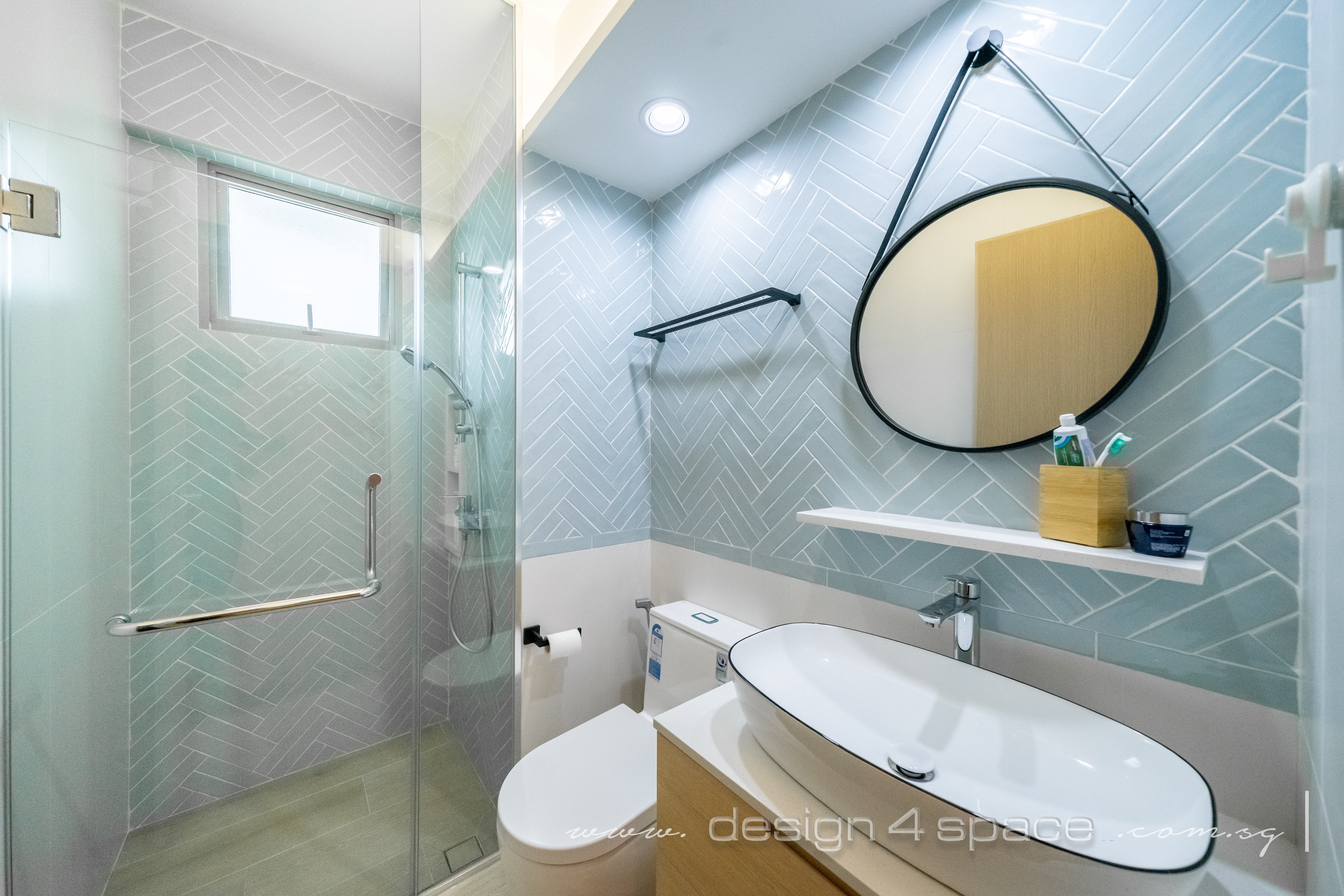 Contemporary Design - Bathroom - HDB 3 Room - Design by Design 4 Space Pte Ltd