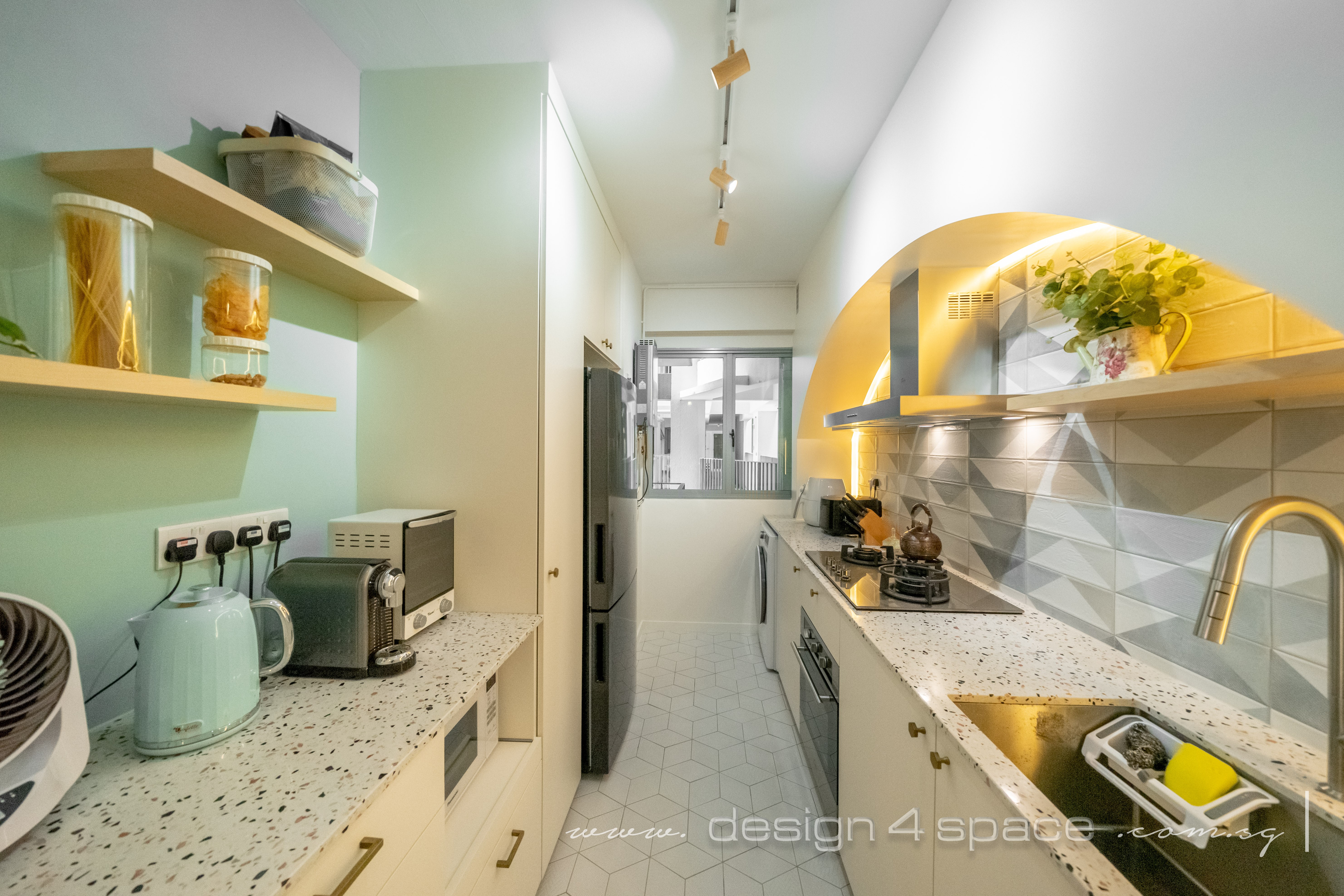 Contemporary Design - Kitchen - HDB 3 Room - Design by Design 4 Space Pte Ltd