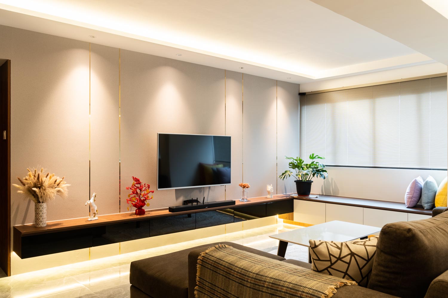 Modern Design - Living Room - HDB 3 Room - Design by Design 4 Space Pte Ltd