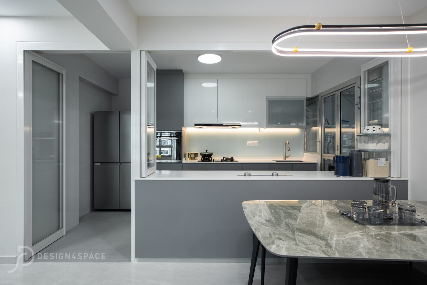 Modern Design - Kitchen - HDB 3 Room - Design by Design 4 Space Pte Ltd