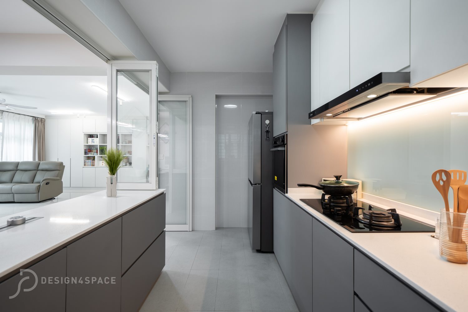 Modern Design - Kitchen - HDB 3 Room - Design by Design 4 Space Pte Ltd