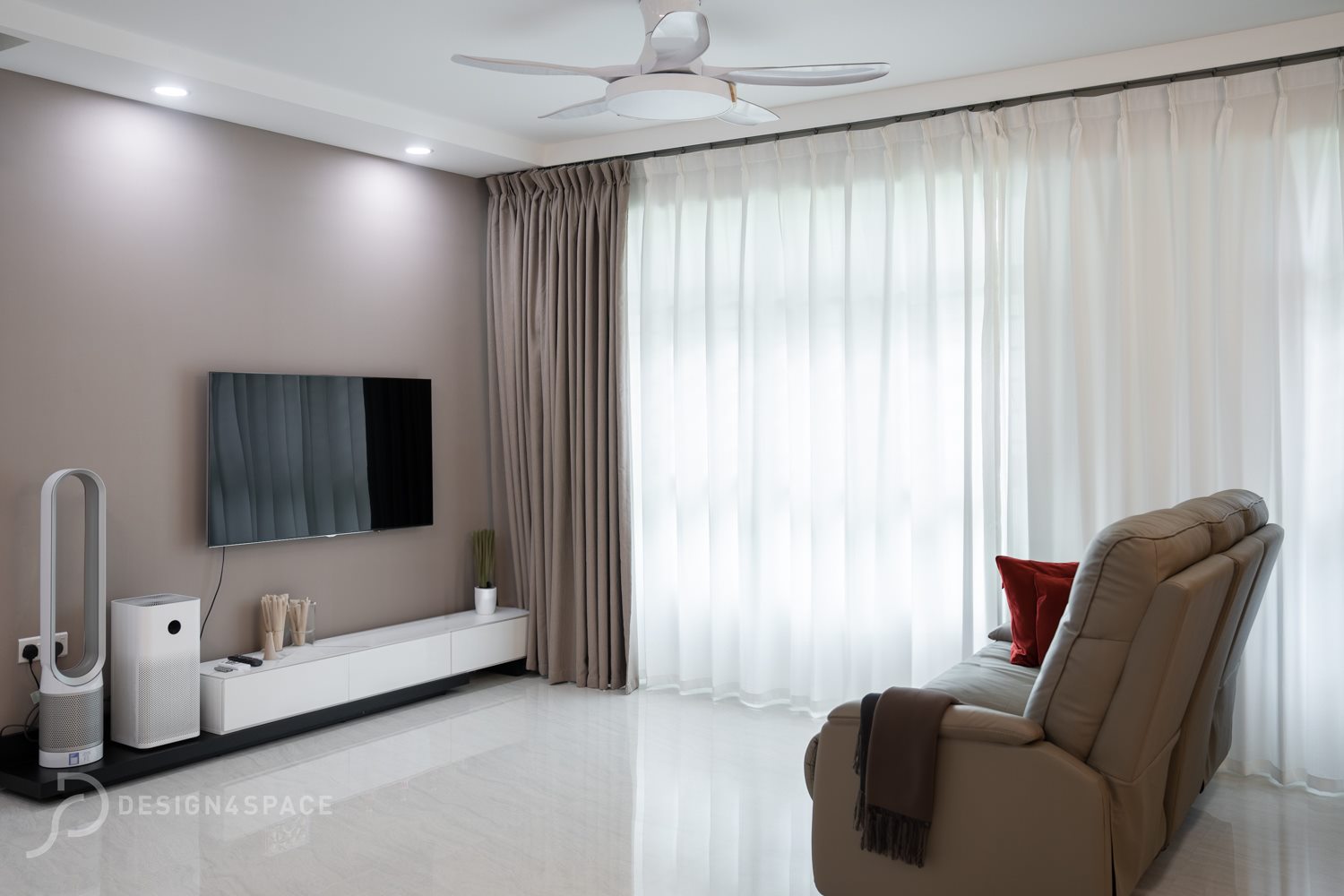 Modern Design - Living Room - HDB 3 Room - Design by Design 4 Space Pte Ltd