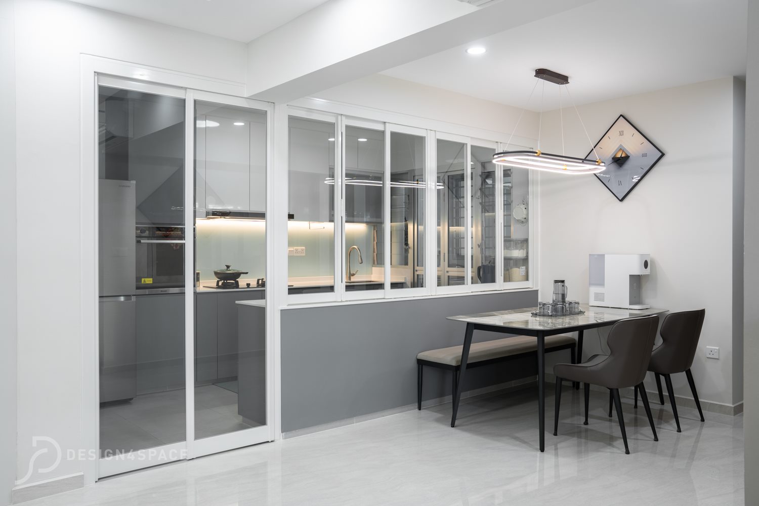 Modern Design - Kitchen - HDB 3 Room - Design by Design 4 Space Pte Ltd