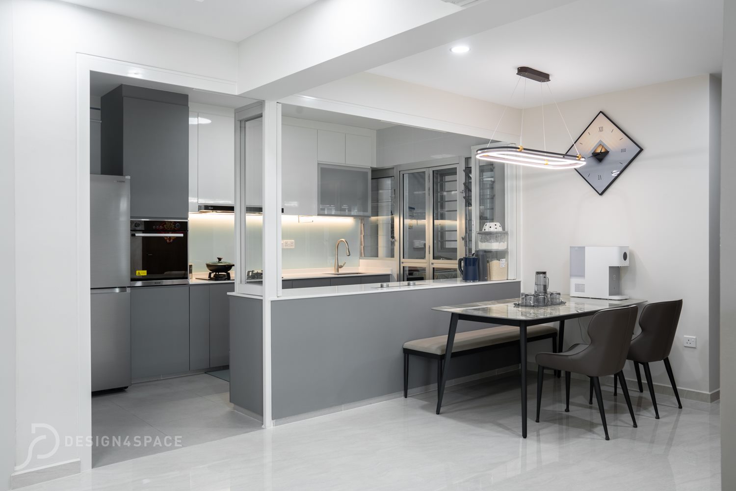 Modern Design - Kitchen - HDB 3 Room - Design by Design 4 Space Pte Ltd