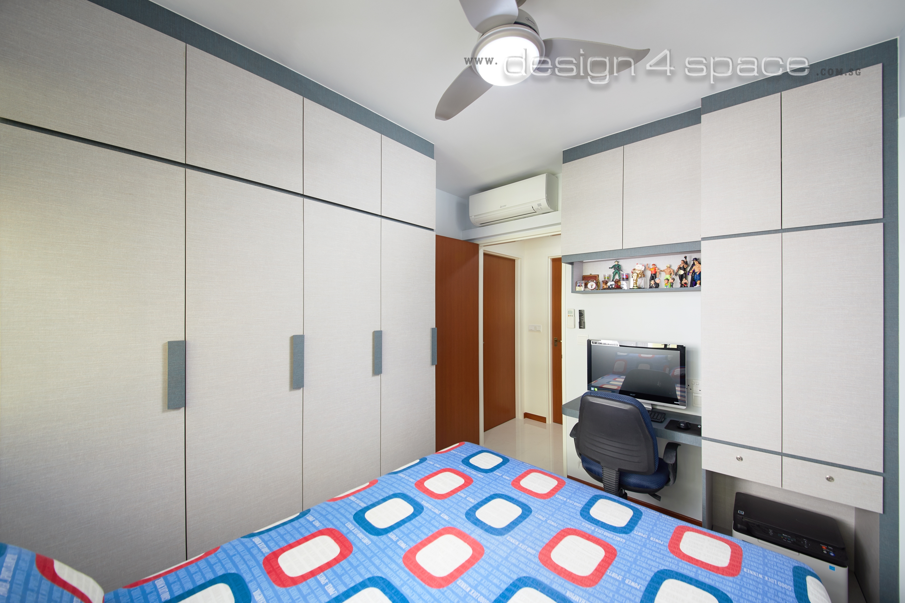 Contemporary, Modern Design - Bedroom - HDB 3 Room - Design by Design 4 Space Pte Ltd