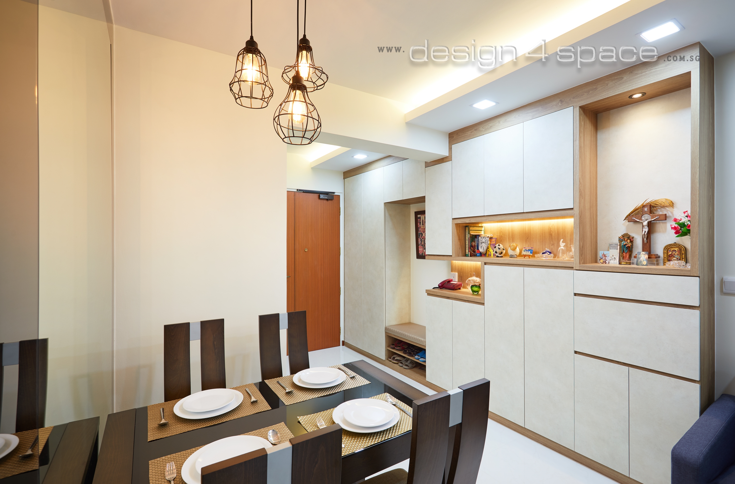 Contemporary, Modern Design - Dining Room - HDB 3 Room - Design by Design 4 Space Pte Ltd