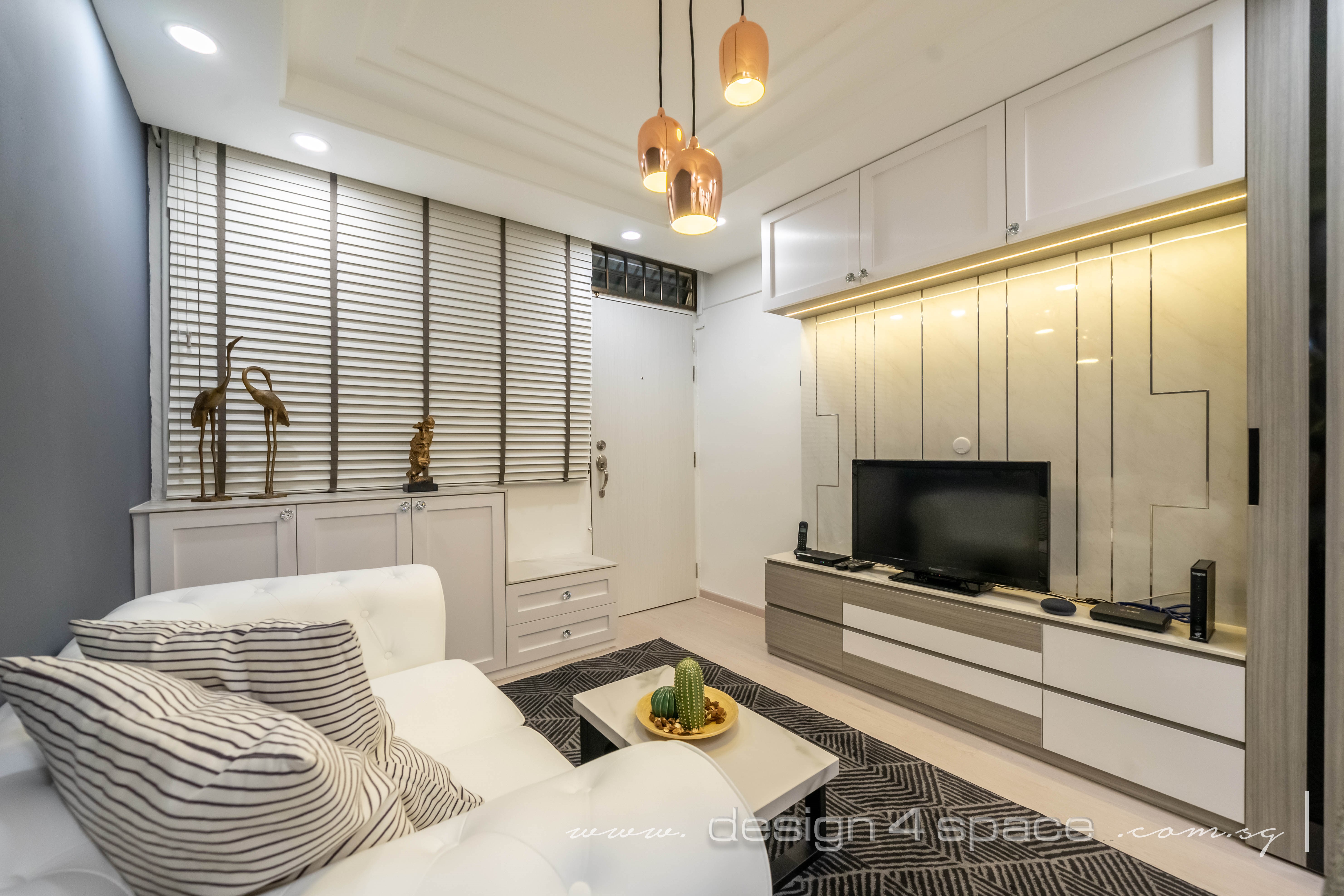 Contemporary, Modern Design - Living Room - HDB 3 Room - Design by Design 4 Space Pte Ltd