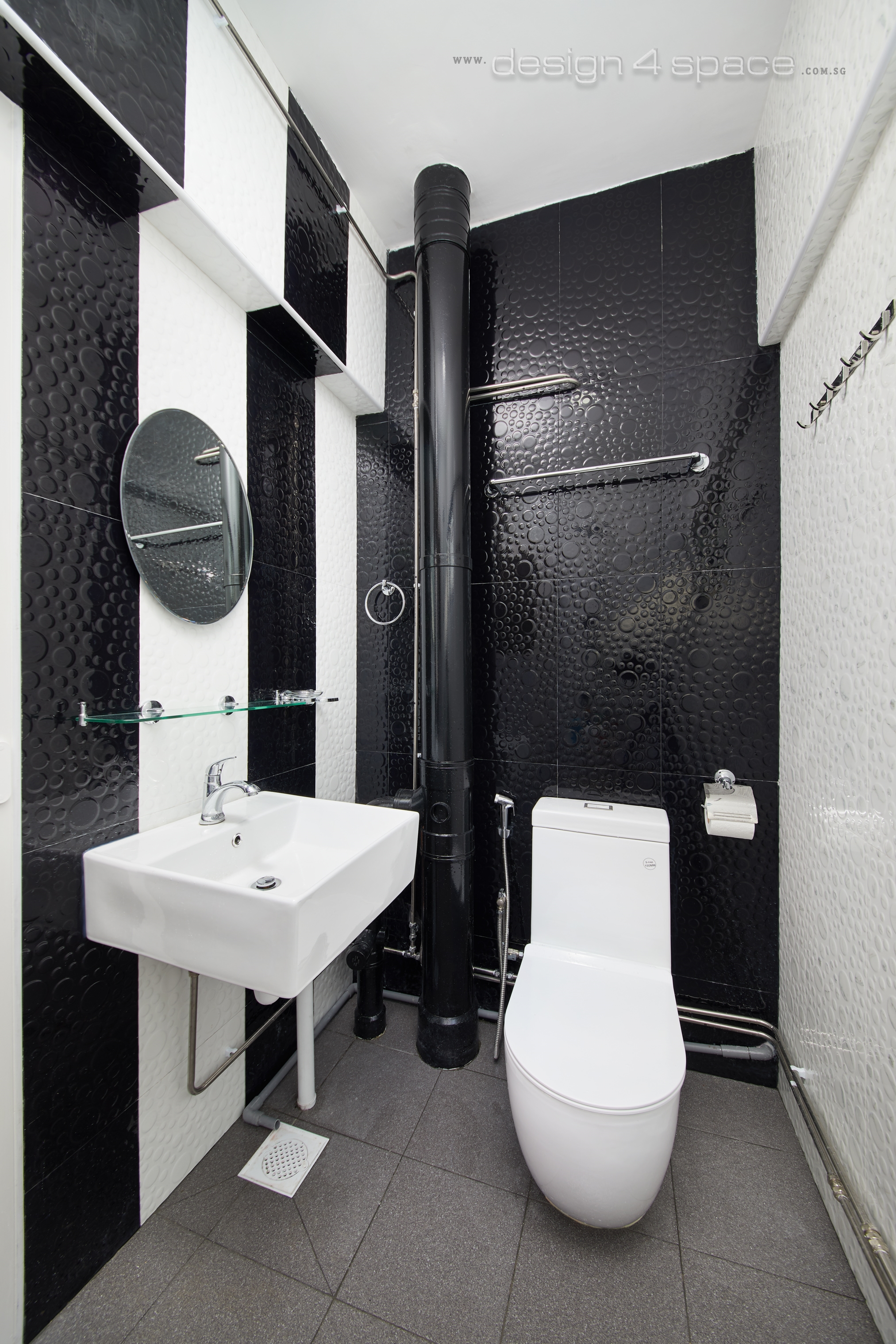 Contemporary, Modern Design - Bathroom - HDB 3 Room - Design by Design 4 Space Pte Ltd