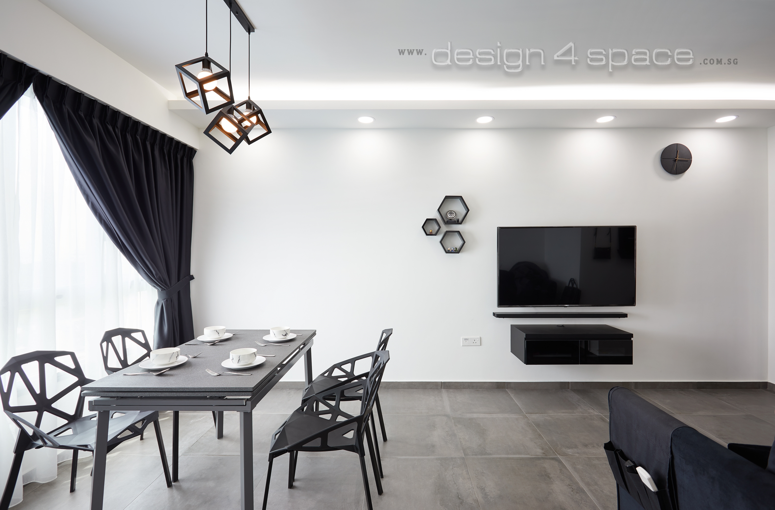 Contemporary, Modern Design - Living Room - HDB 3 Room - Design by Design 4 Space Pte Ltd