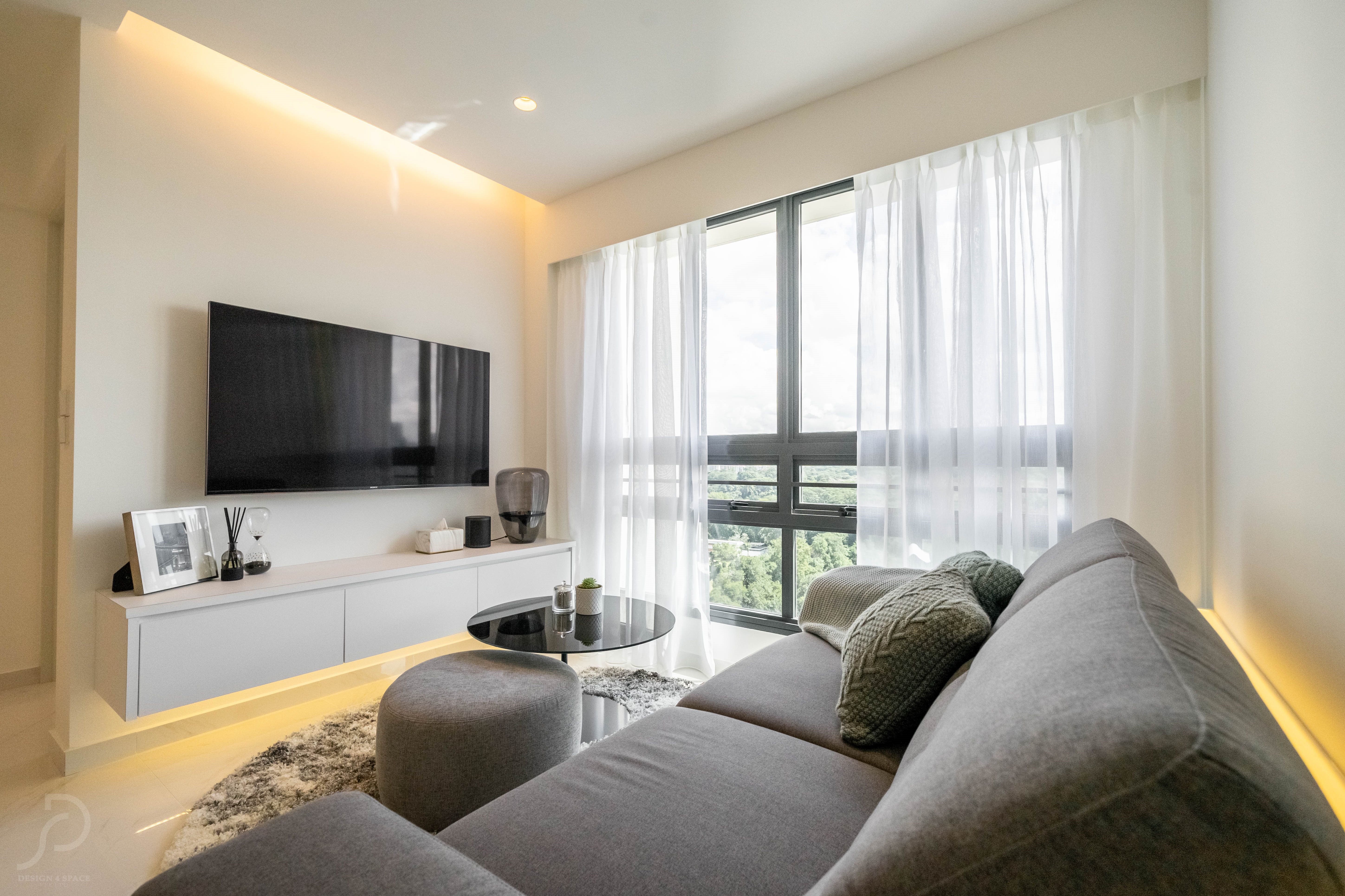 Contemporary, Minimalist, Modern Design - Living Room - HDB 3 Room - Design by Design 4 Space Pte Ltd