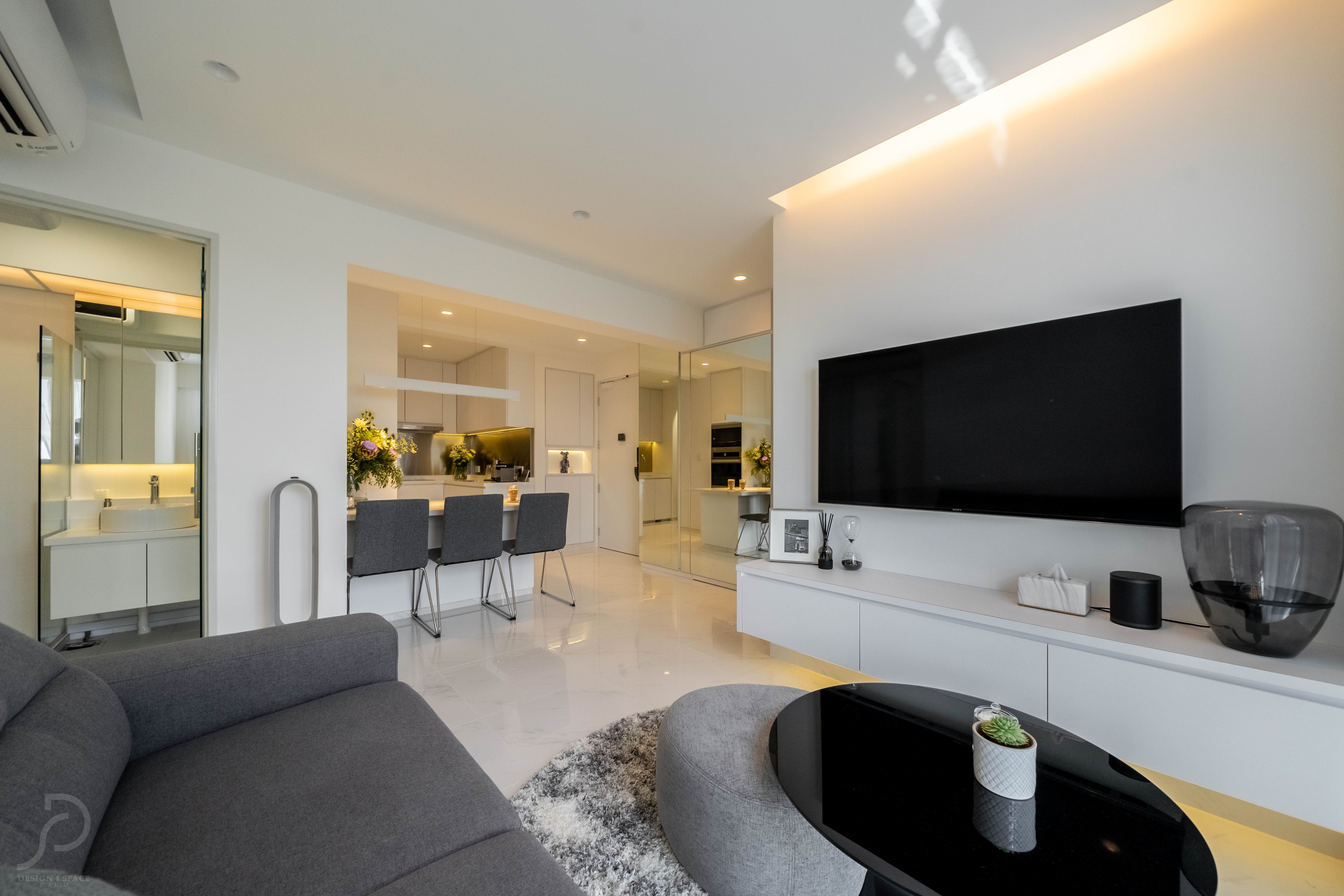 Contemporary, Minimalist, Modern Design - Living Room - HDB 3 Room - Design by Design 4 Space Pte Ltd