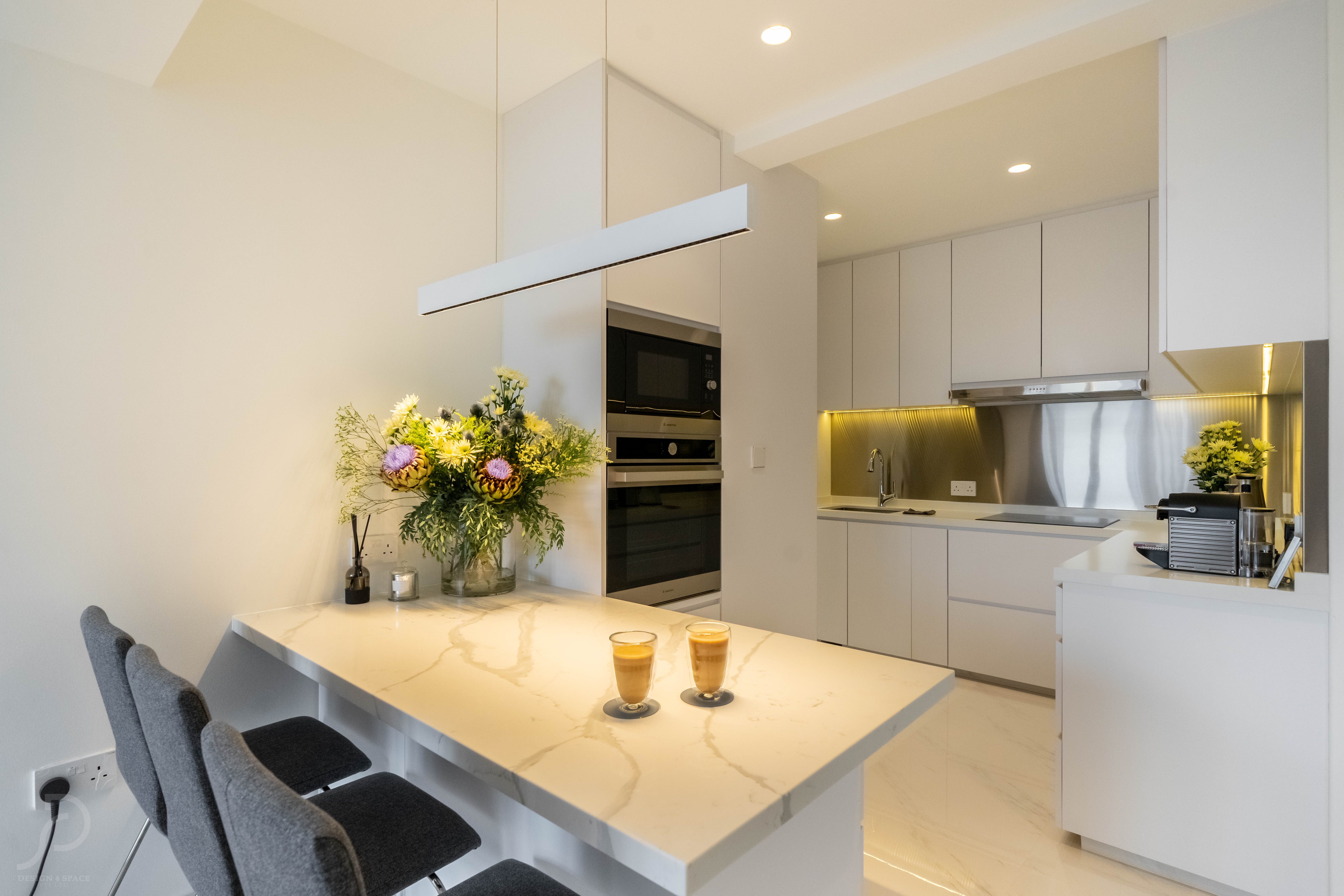 Contemporary, Minimalist, Modern Design - Kitchen - HDB 3 Room - Design by Design 4 Space Pte Ltd