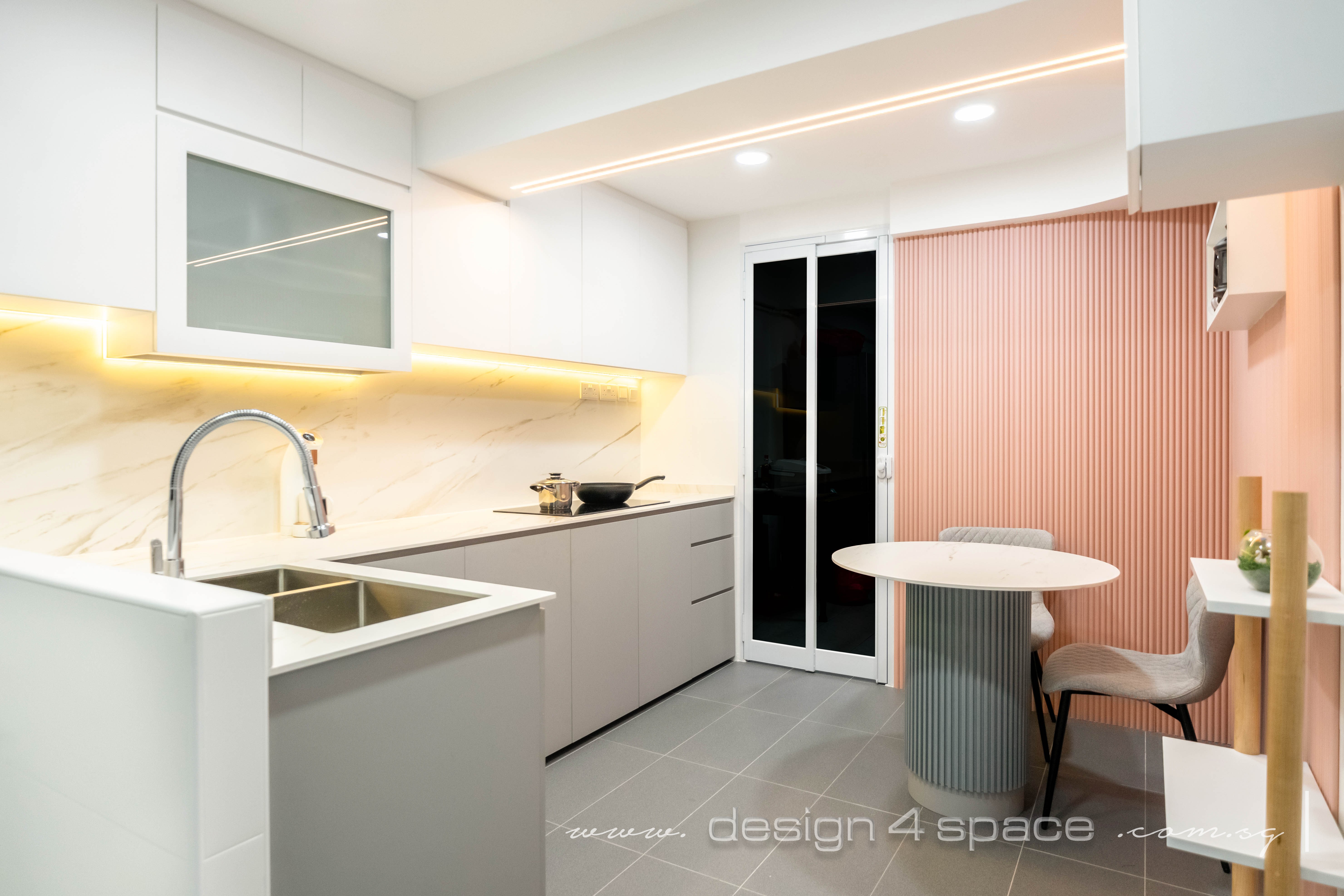 Modern Design - Kitchen - HDB 3 Room - Design by Design 4 Space Pte Ltd