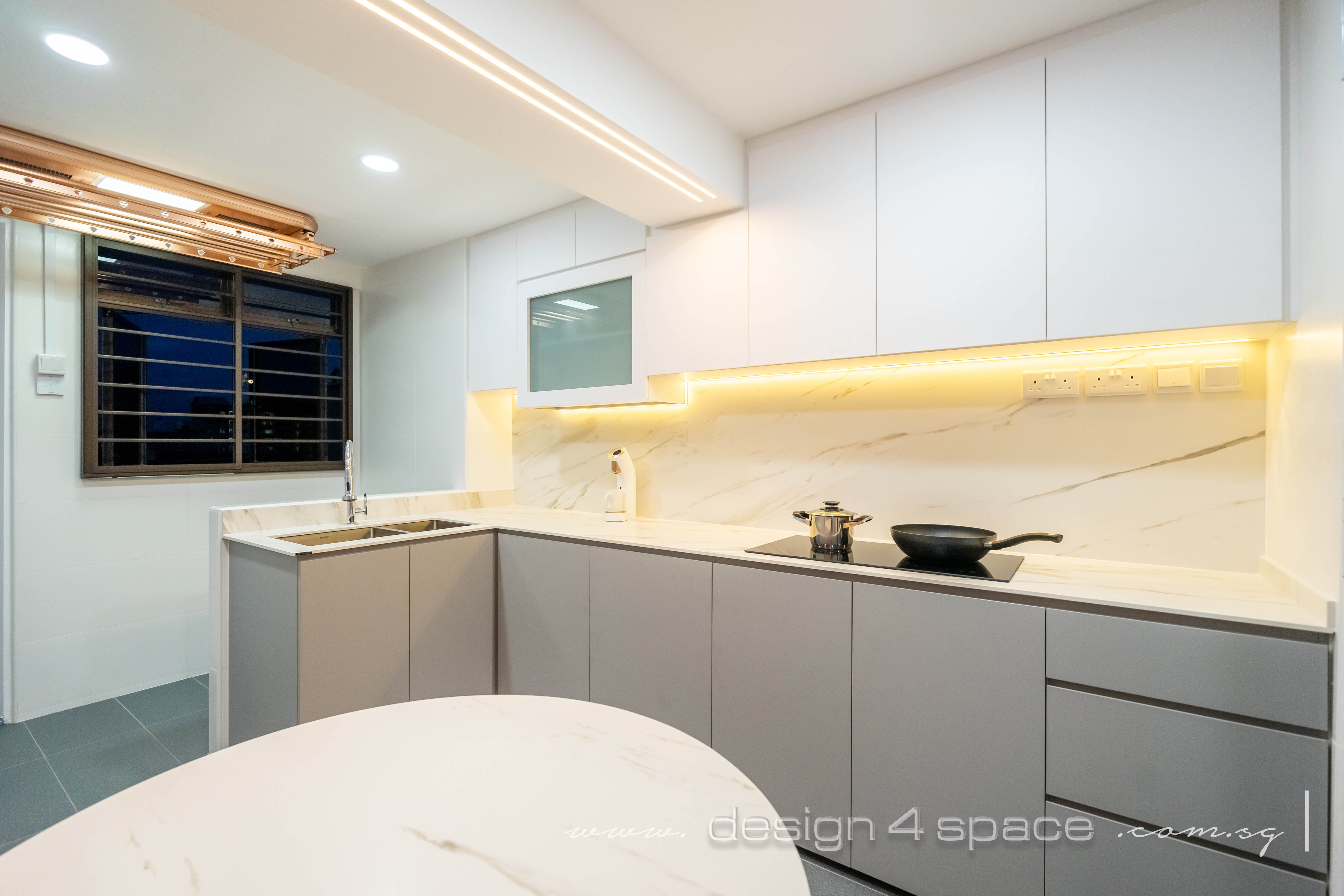 Modern Design - Kitchen - HDB 3 Room - Design by Design 4 Space Pte Ltd