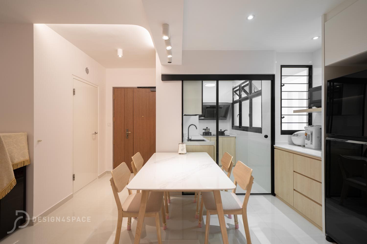 Scandinavian Design - Dining Room - HDB 3 Room - Design by Design 4 Space Pte Ltd