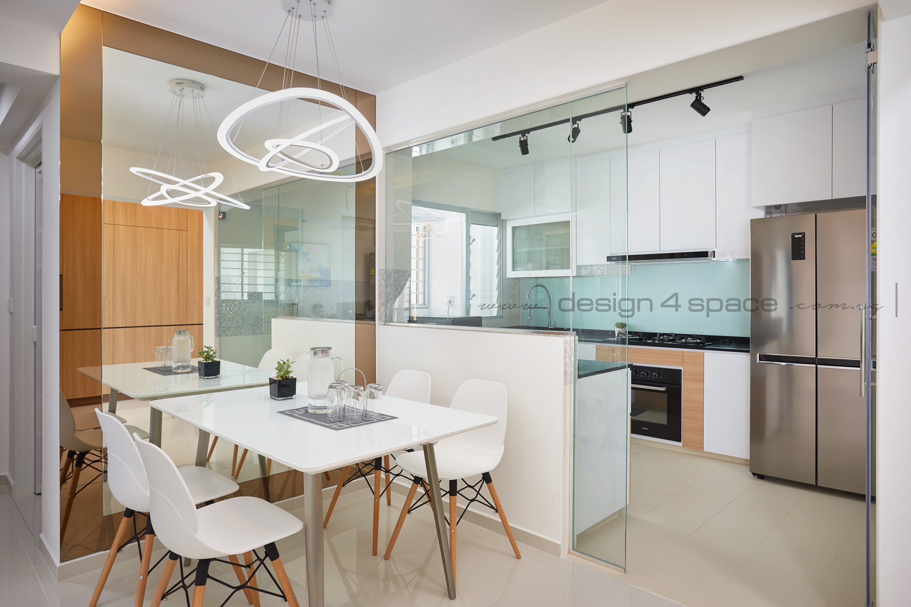 Contemporary, Modern Design - Dining Room - HDB 4 Room - Design by Design 4 Space Pte Ltd