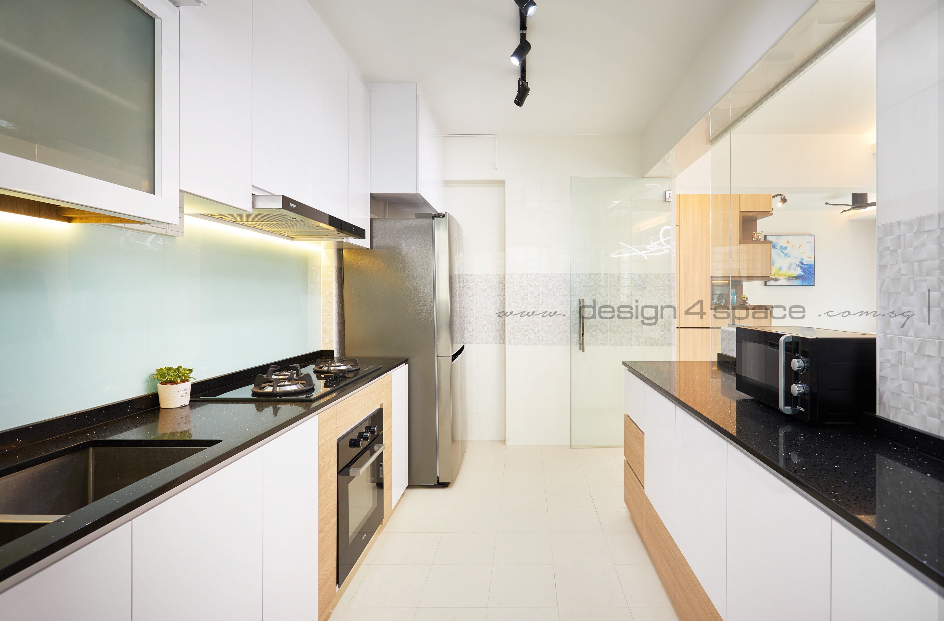 Contemporary, Modern Design - Kitchen - HDB 4 Room - Design by Design 4 Space Pte Ltd