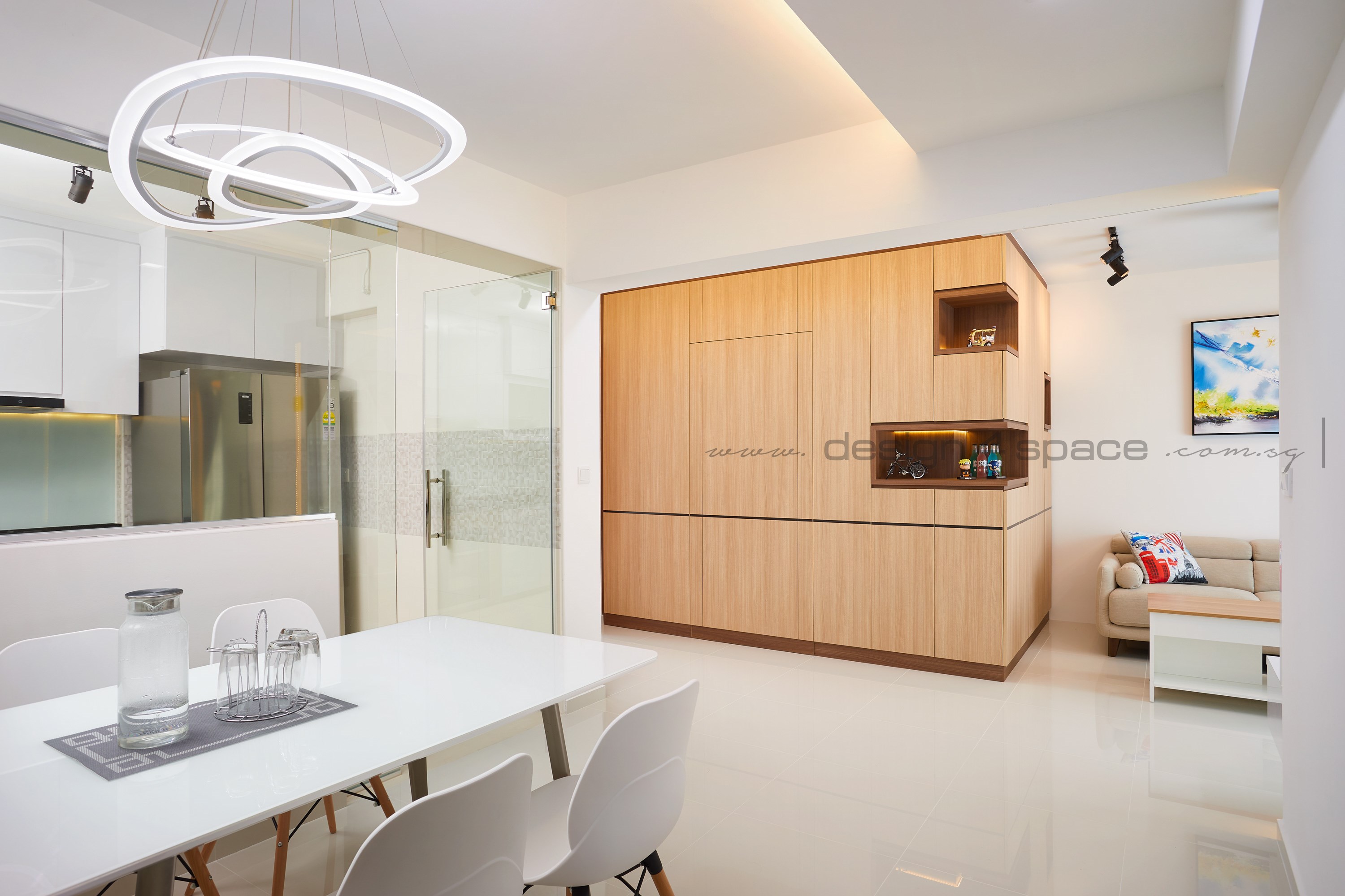 Contemporary, Modern Design - Dining Room - HDB 4 Room - Design by Design 4 Space Pte Ltd