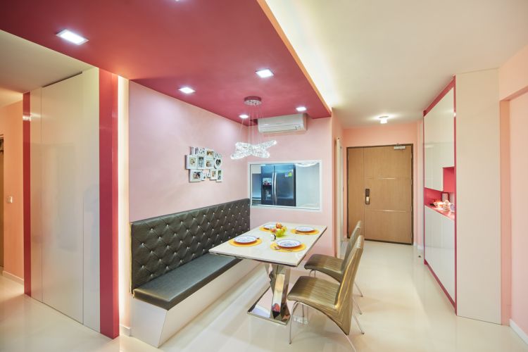 Minimalist, Modern Design - Dining Room - HDB 4 Room - Design by Design 4 Space Pte Ltd