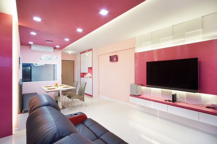 Minimalist, Modern Design - Living Room - HDB 4 Room - Design by Design 4 Space Pte Ltd