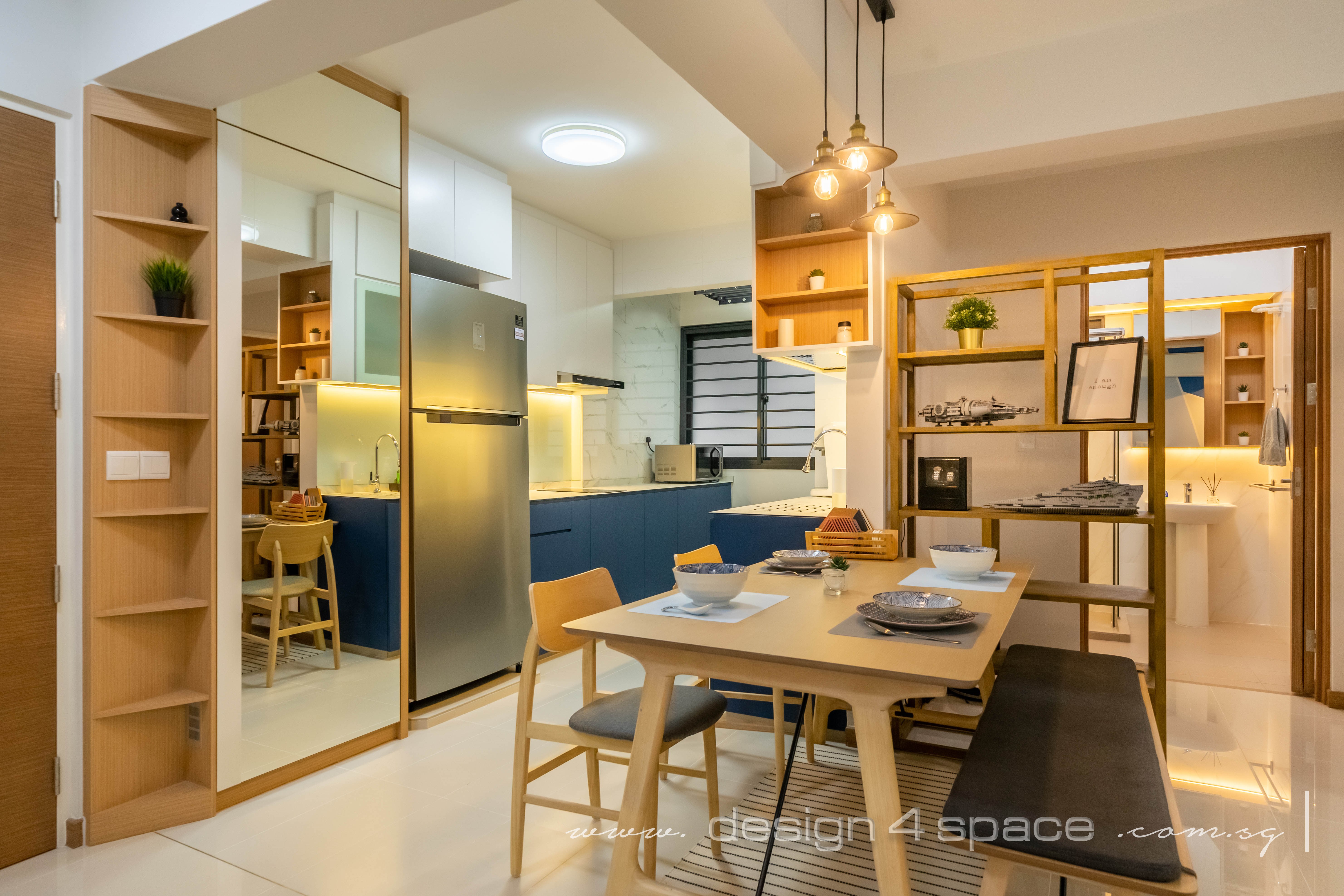 Scandinavian Design - Kitchen - HDB 4 Room - Design by Design 4 Space Pte Ltd