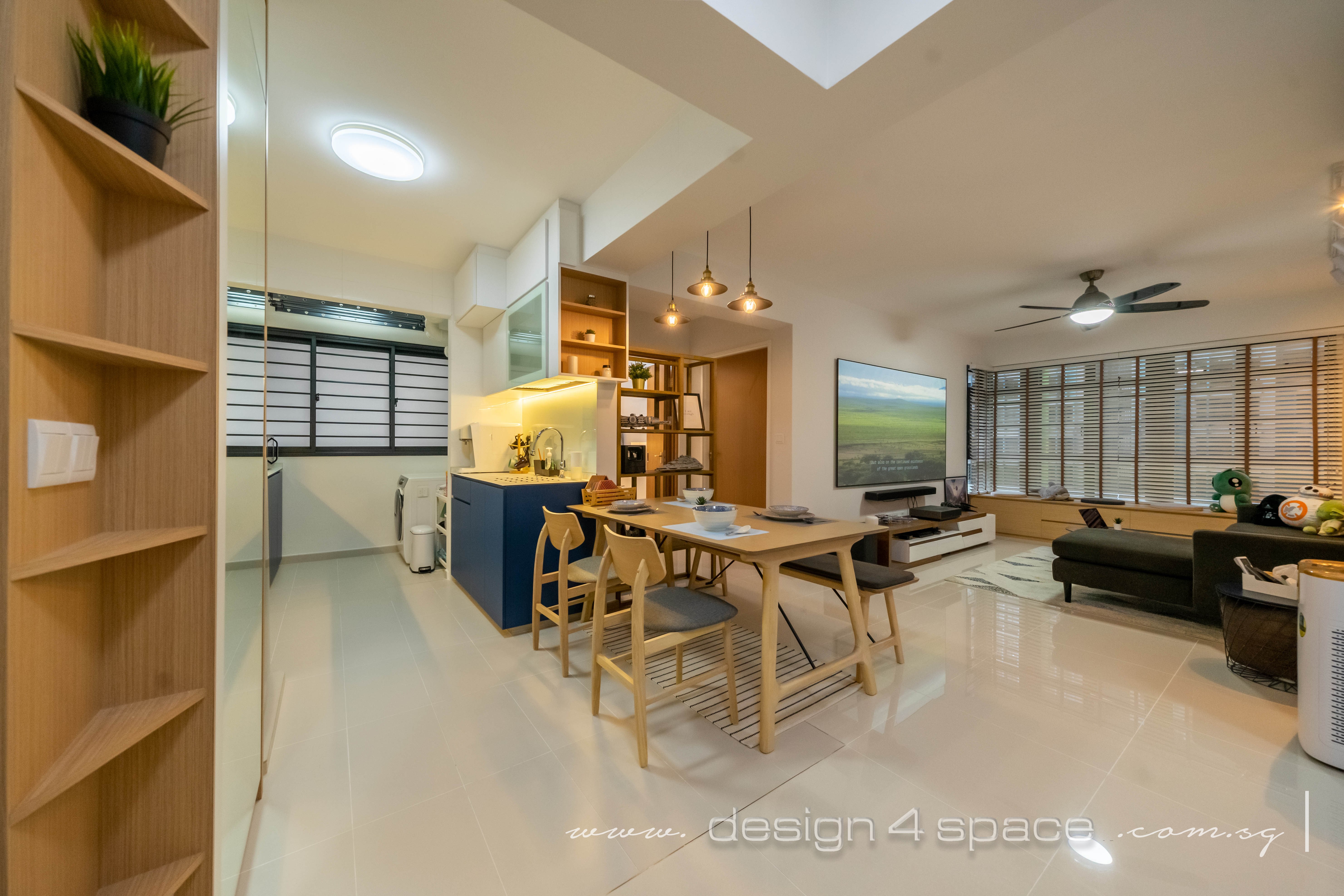 Scandinavian Design - Living Room - HDB 4 Room - Design by Design 4 Space Pte Ltd