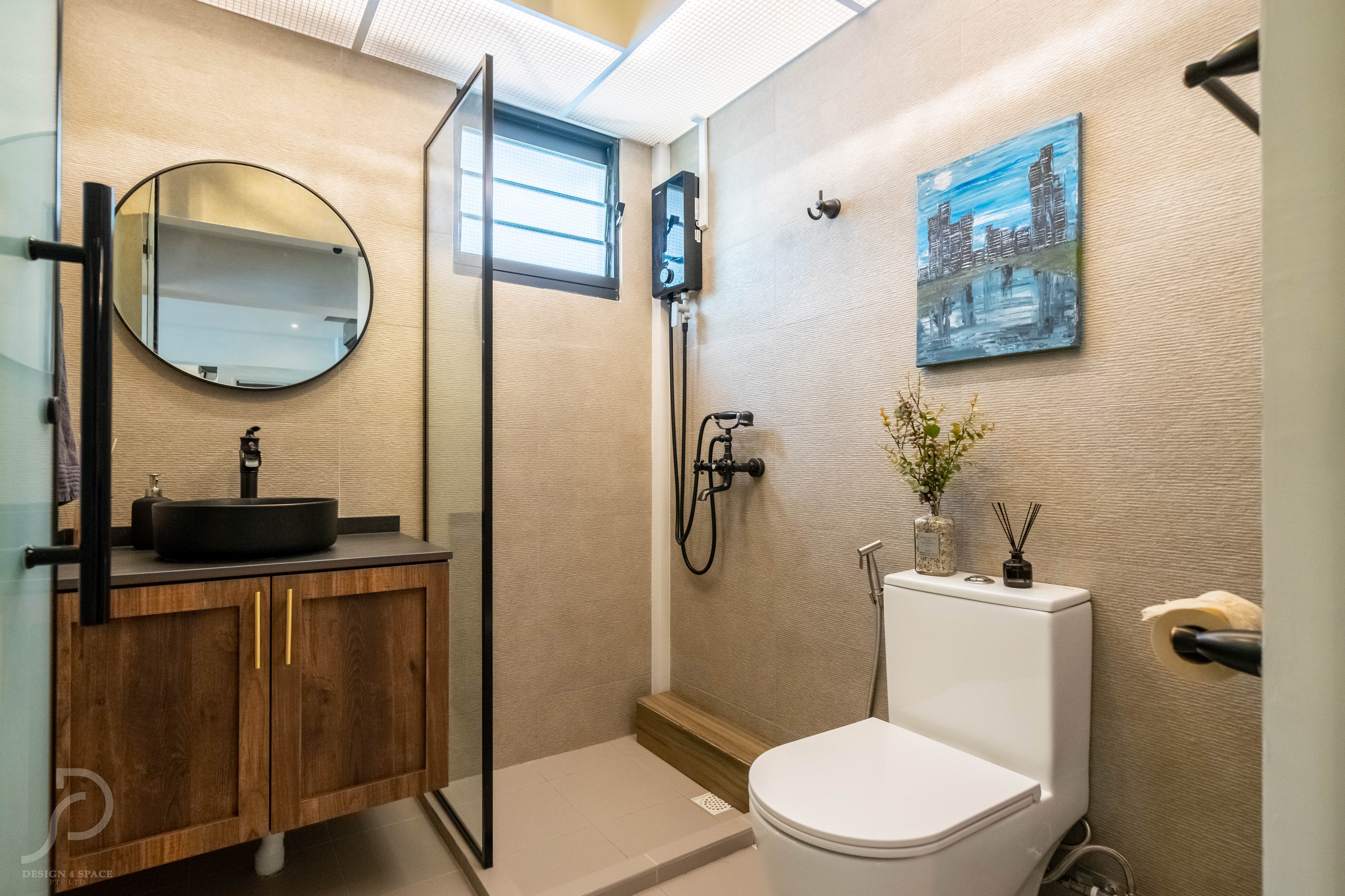 Modern Design - Bathroom - HDB 4 Room - Design by Design 4 Space Pte Ltd