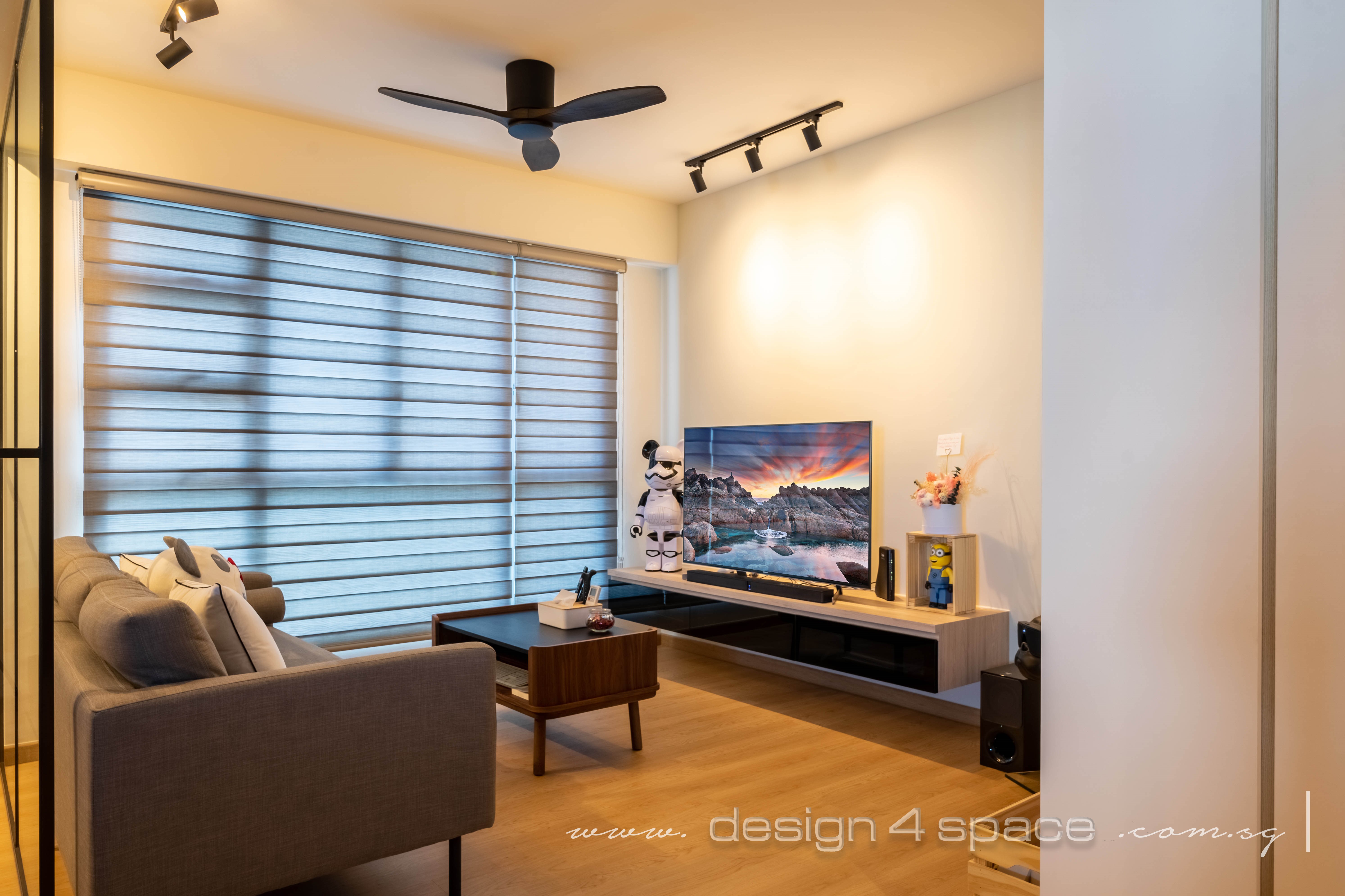 Modern, Scandinavian Design - Living Room - HDB 4 Room - Design by Design 4 Space Pte Ltd