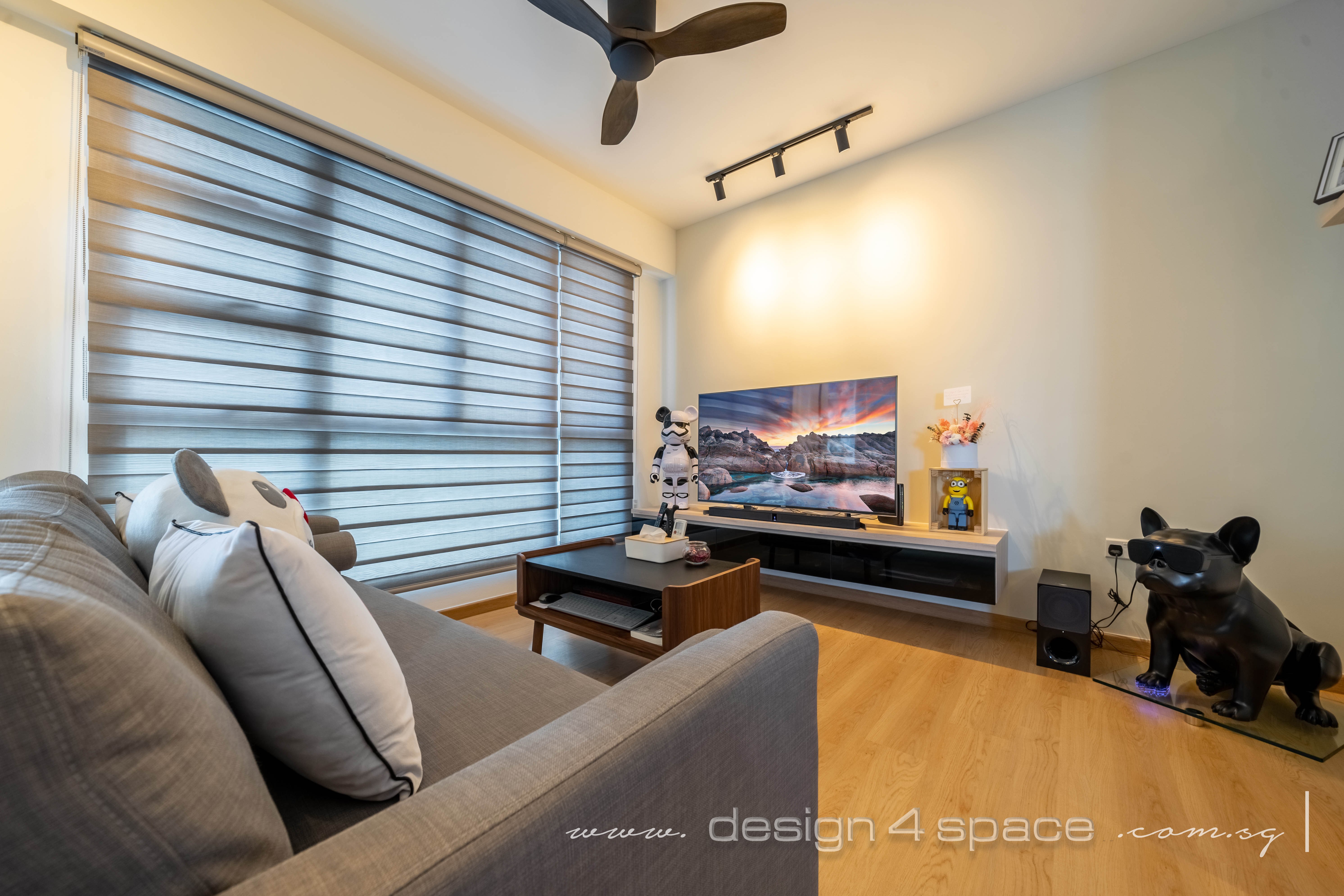 Modern, Scandinavian Design - Living Room - HDB 4 Room - Design by Design 4 Space Pte Ltd