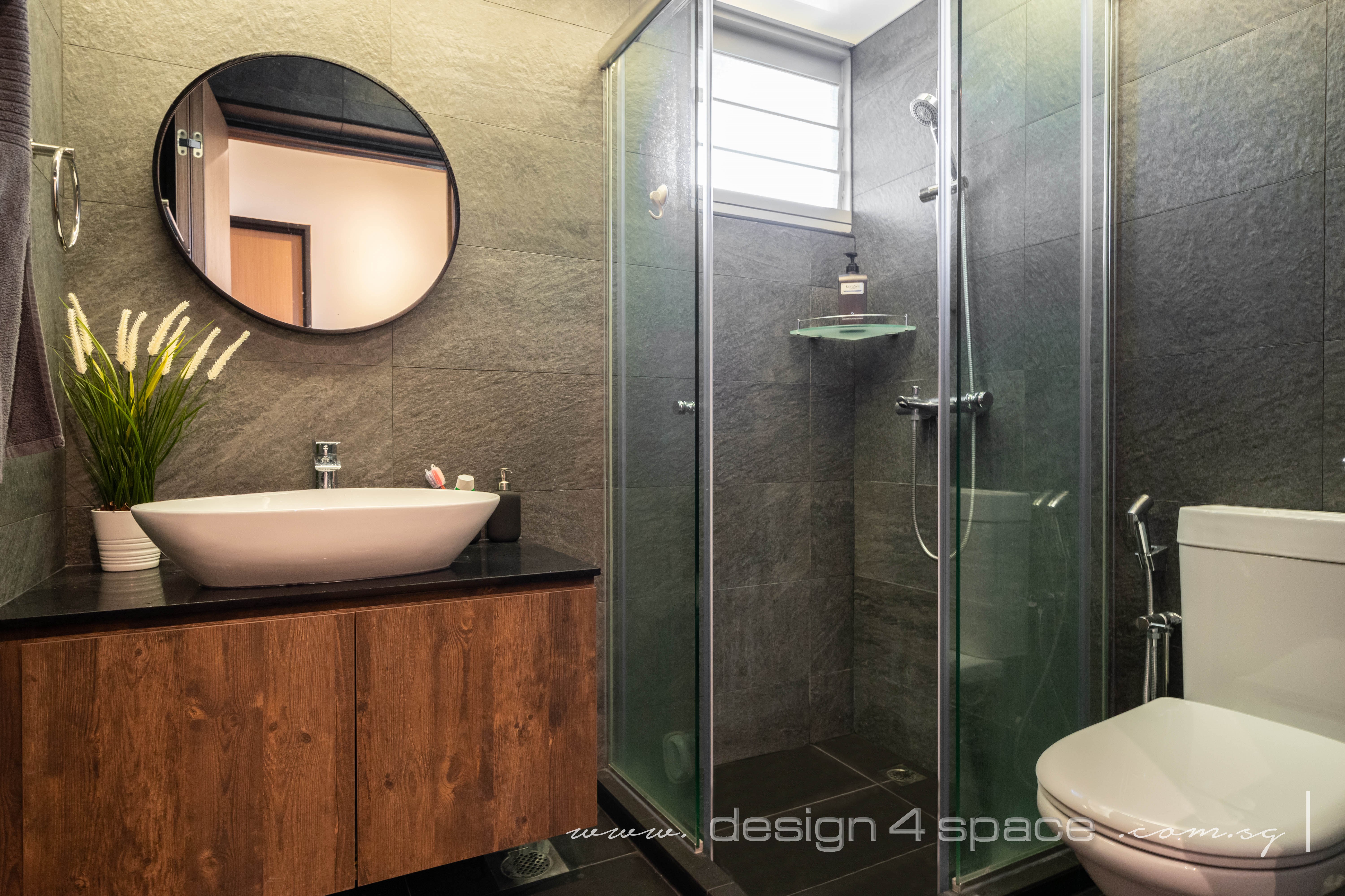 Modern, Scandinavian Design - Bathroom - HDB 4 Room - Design by Design 4 Space Pte Ltd