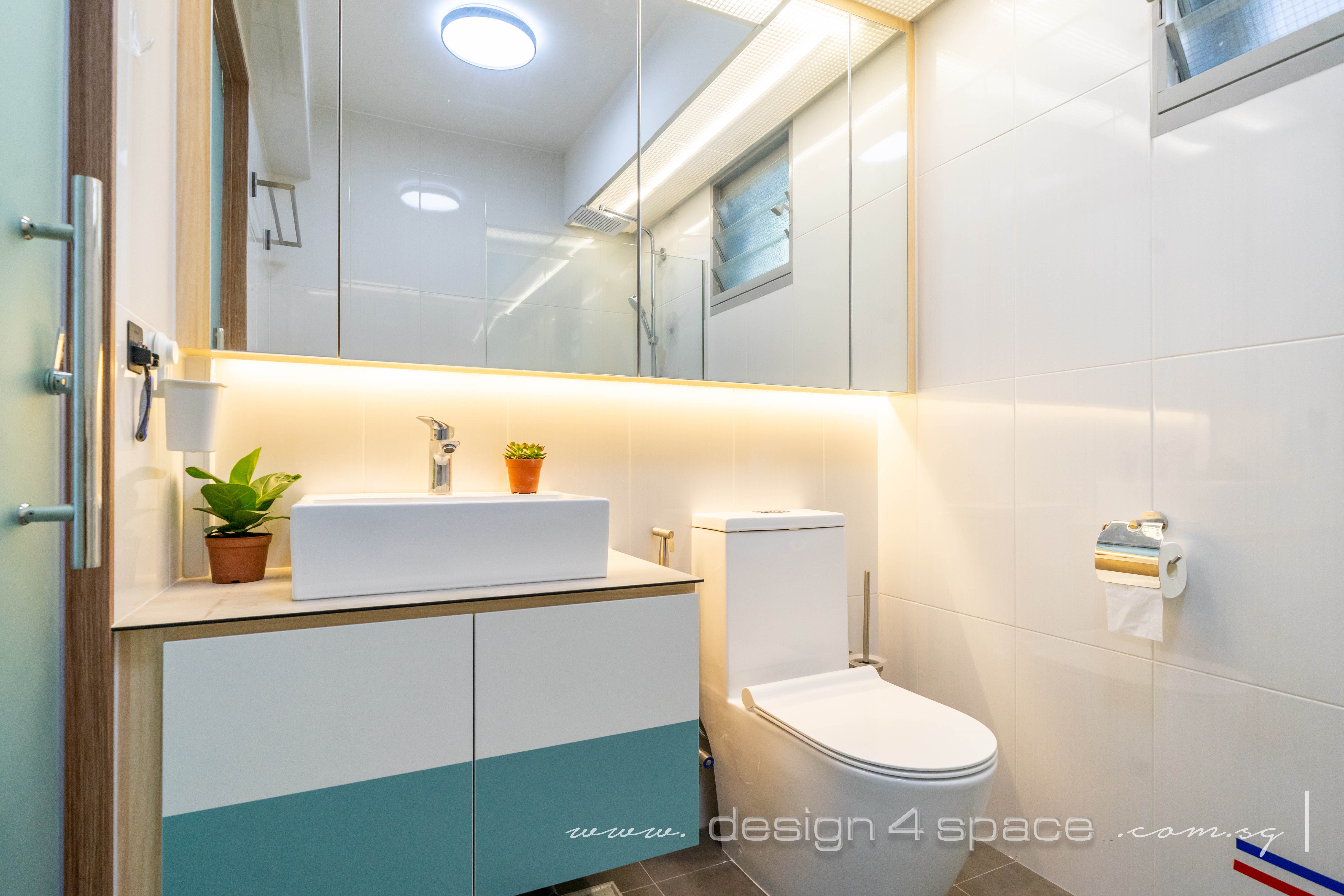 Minimalist, Scandinavian Design - Bathroom - HDB 4 Room - Design by Design 4 Space Pte Ltd