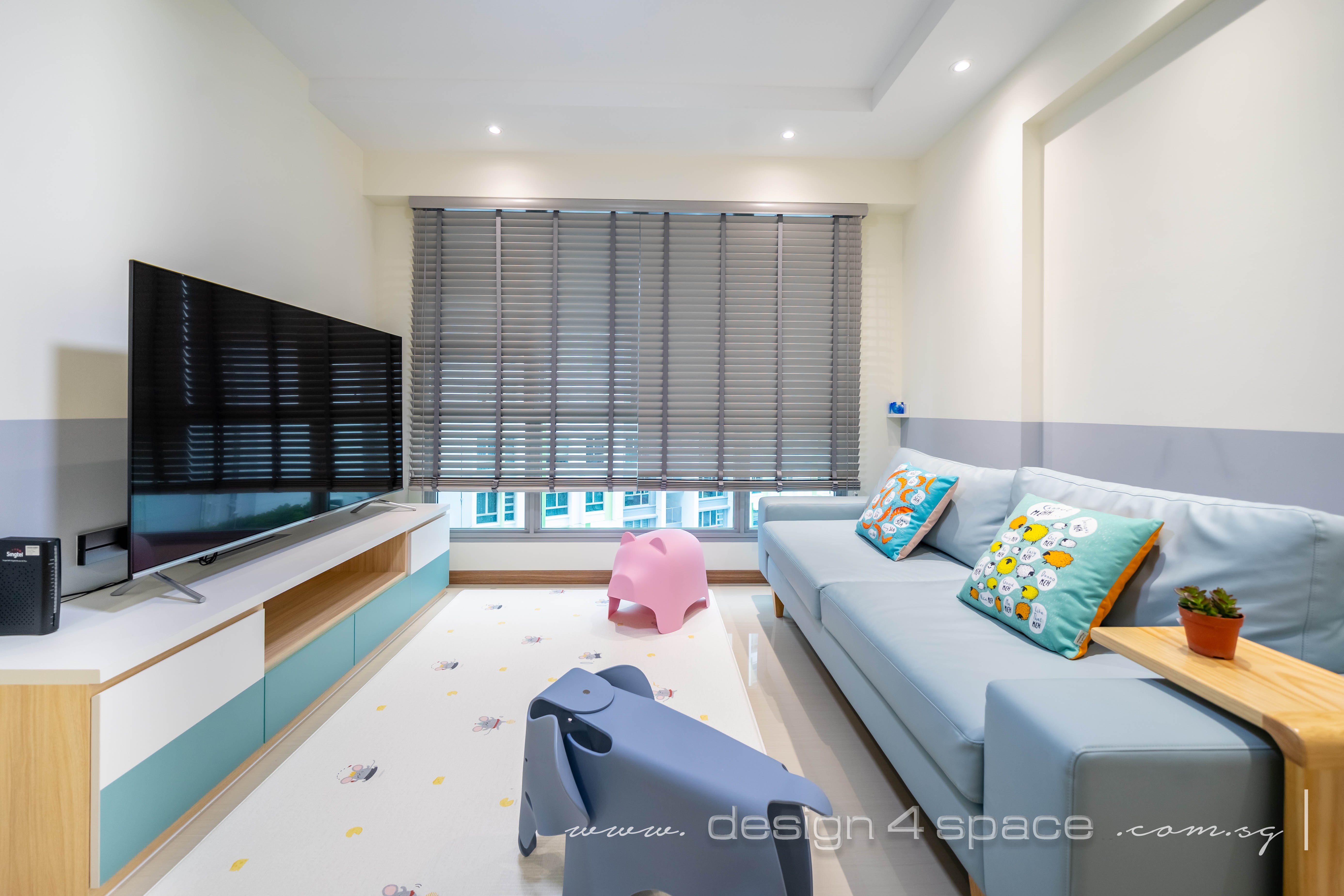 Minimalist, Scandinavian Design - Living Room - HDB 4 Room - Design by Design 4 Space Pte Ltd