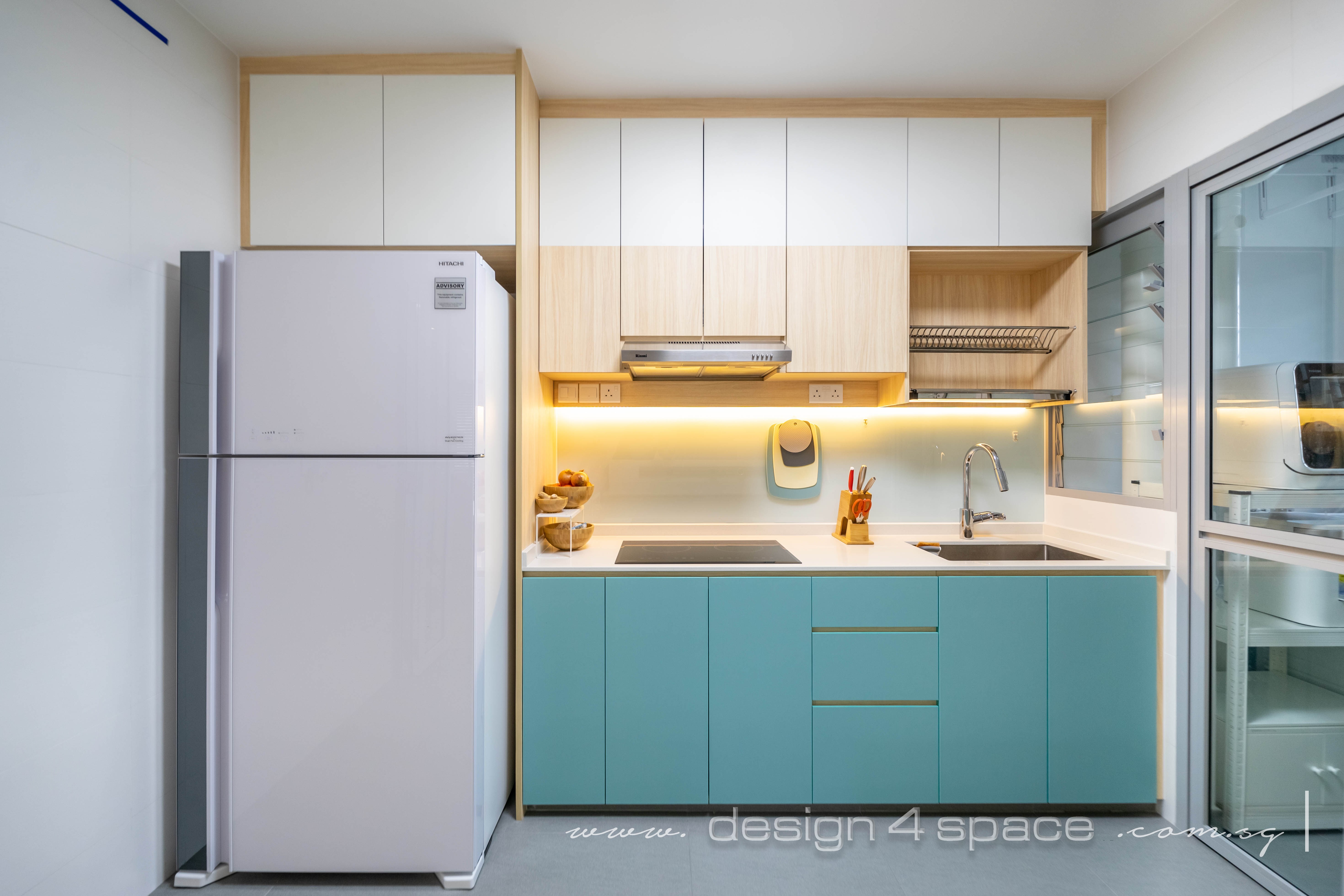 Minimalist, Scandinavian Design - Kitchen - HDB 4 Room - Design by Design 4 Space Pte Ltd