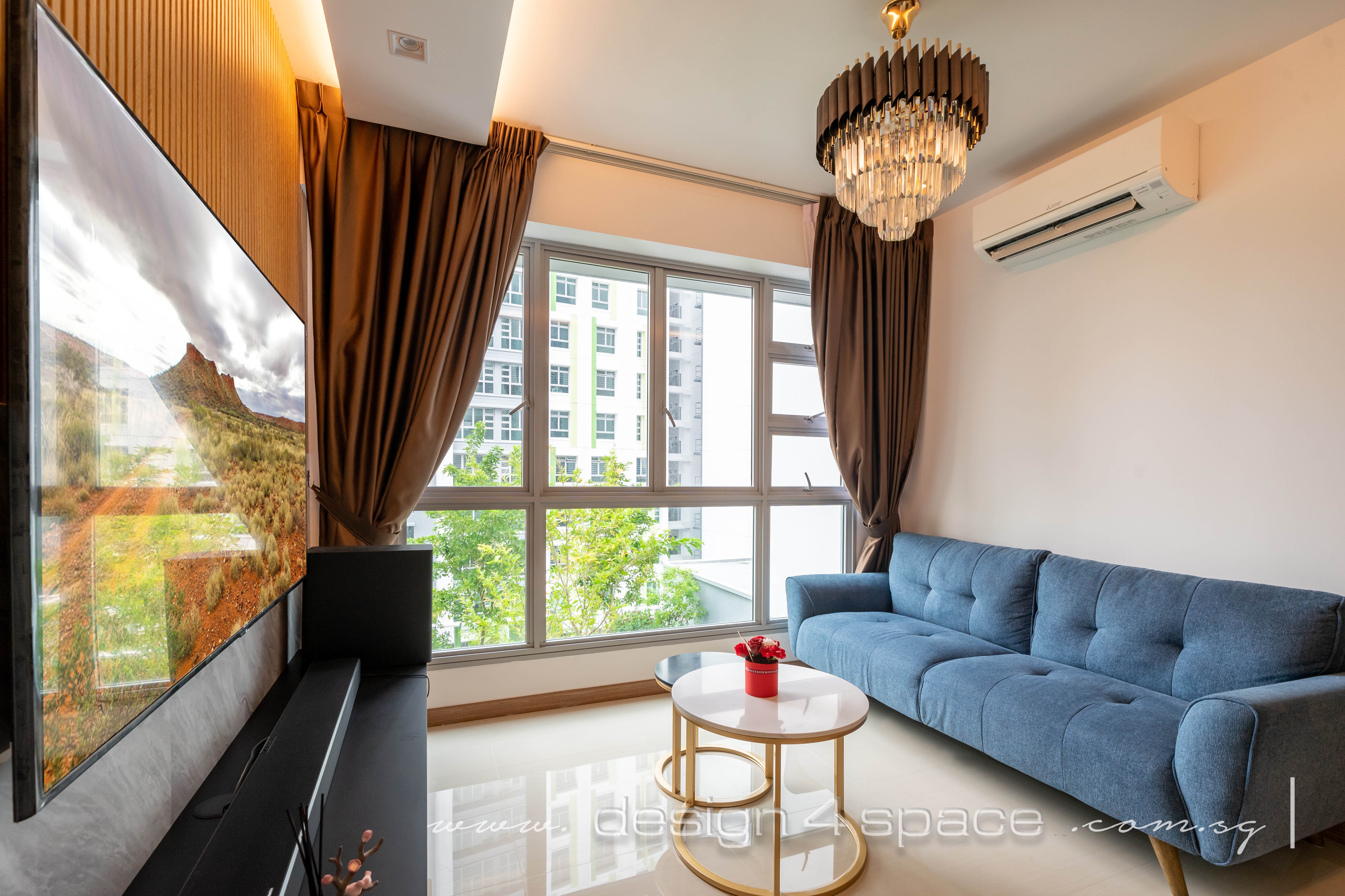 Contemporary Design - Living Room - HDB 4 Room - Design by Design 4 Space Pte Ltd