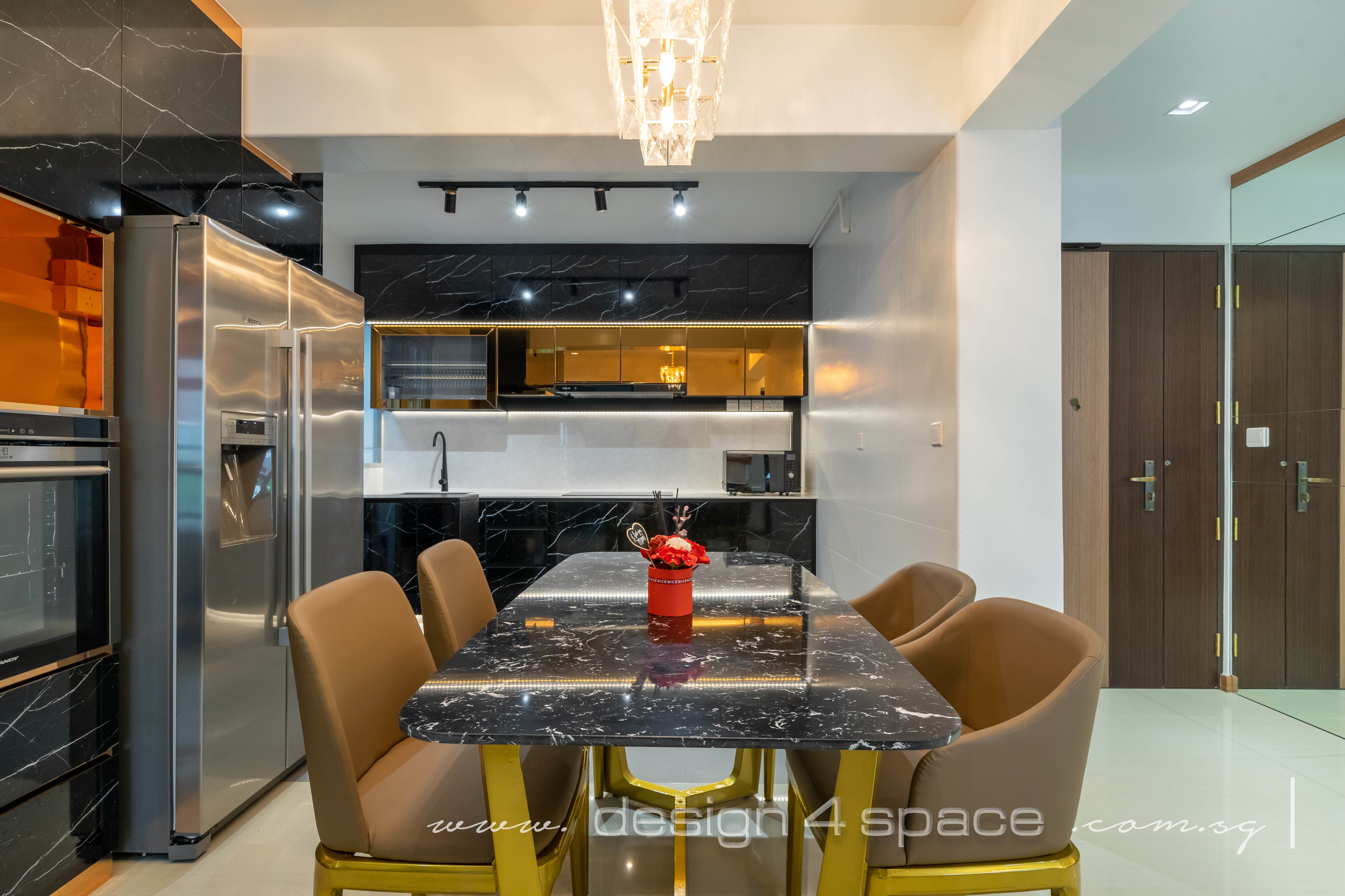 Contemporary Design - Dining Room - HDB 4 Room - Design by Design 4 Space Pte Ltd
