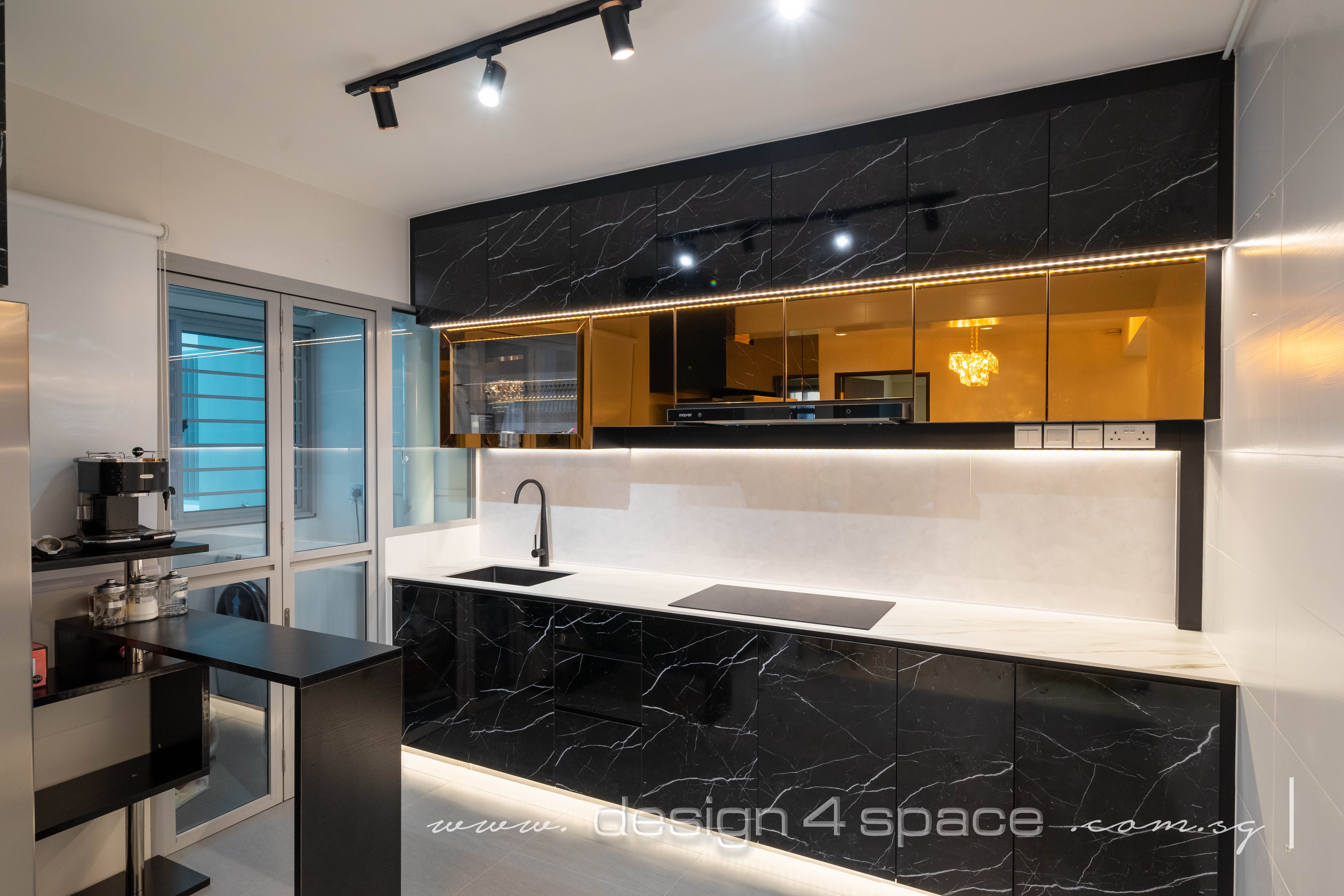 Contemporary Design - Kitchen - HDB 4 Room - Design by Design 4 Space Pte Ltd