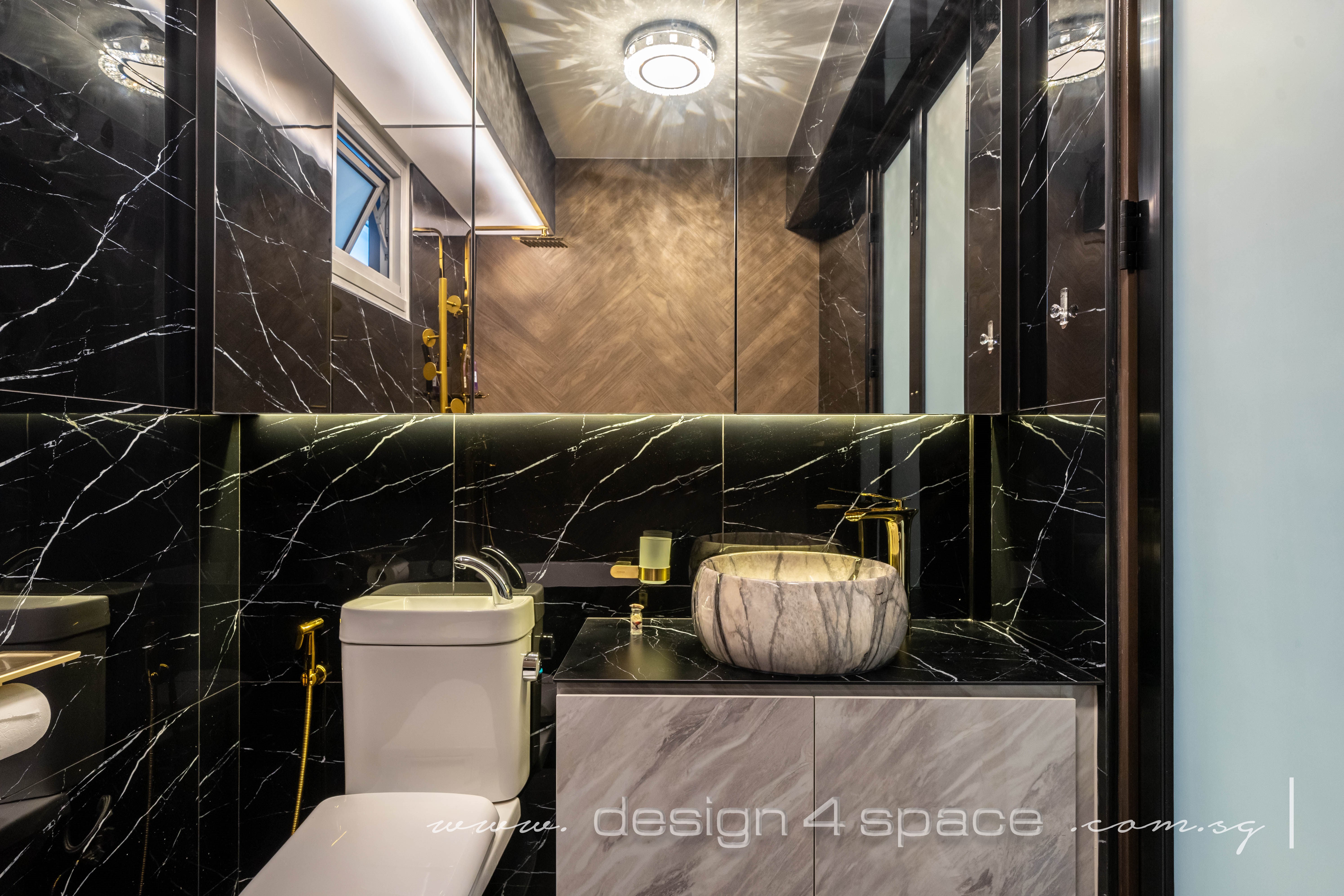 Contemporary Design - Bathroom - HDB 4 Room - Design by Design 4 Space Pte Ltd