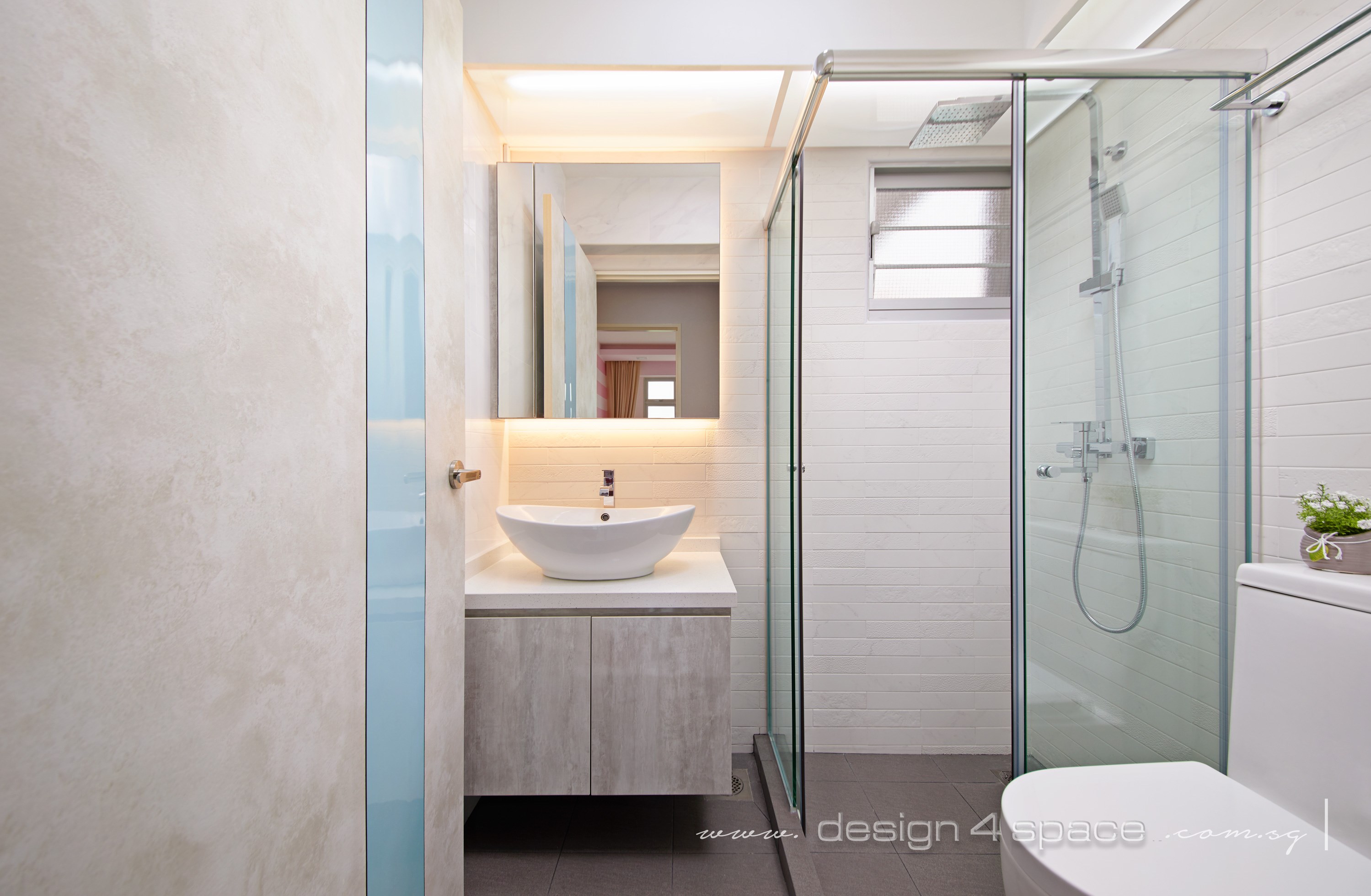 Contemporary Design - Bathroom - HDB 4 Room - Design by Design 4 Space Pte Ltd