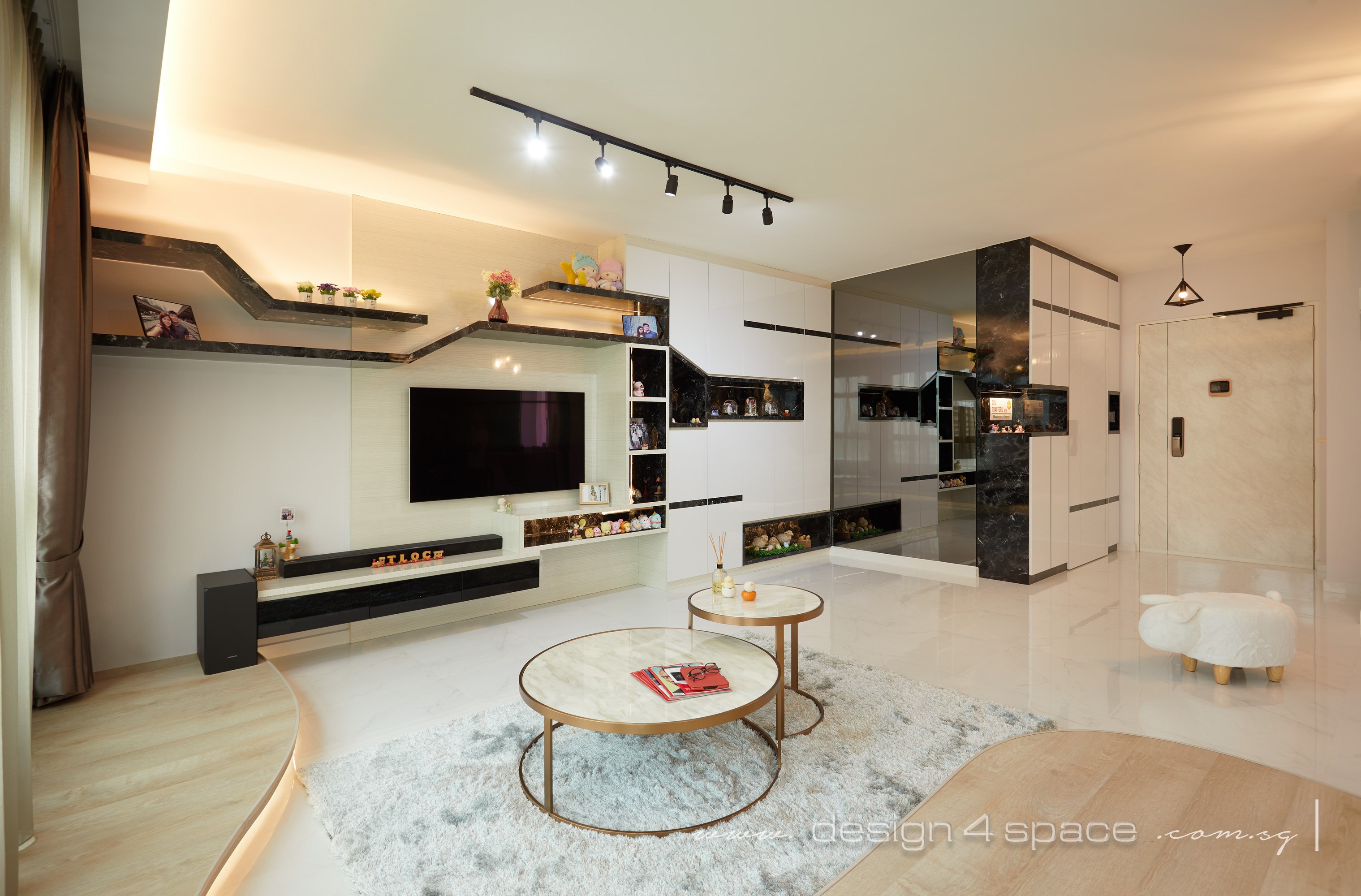 Contemporary Design - Living Room - HDB 4 Room - Design by Design 4 Space Pte Ltd