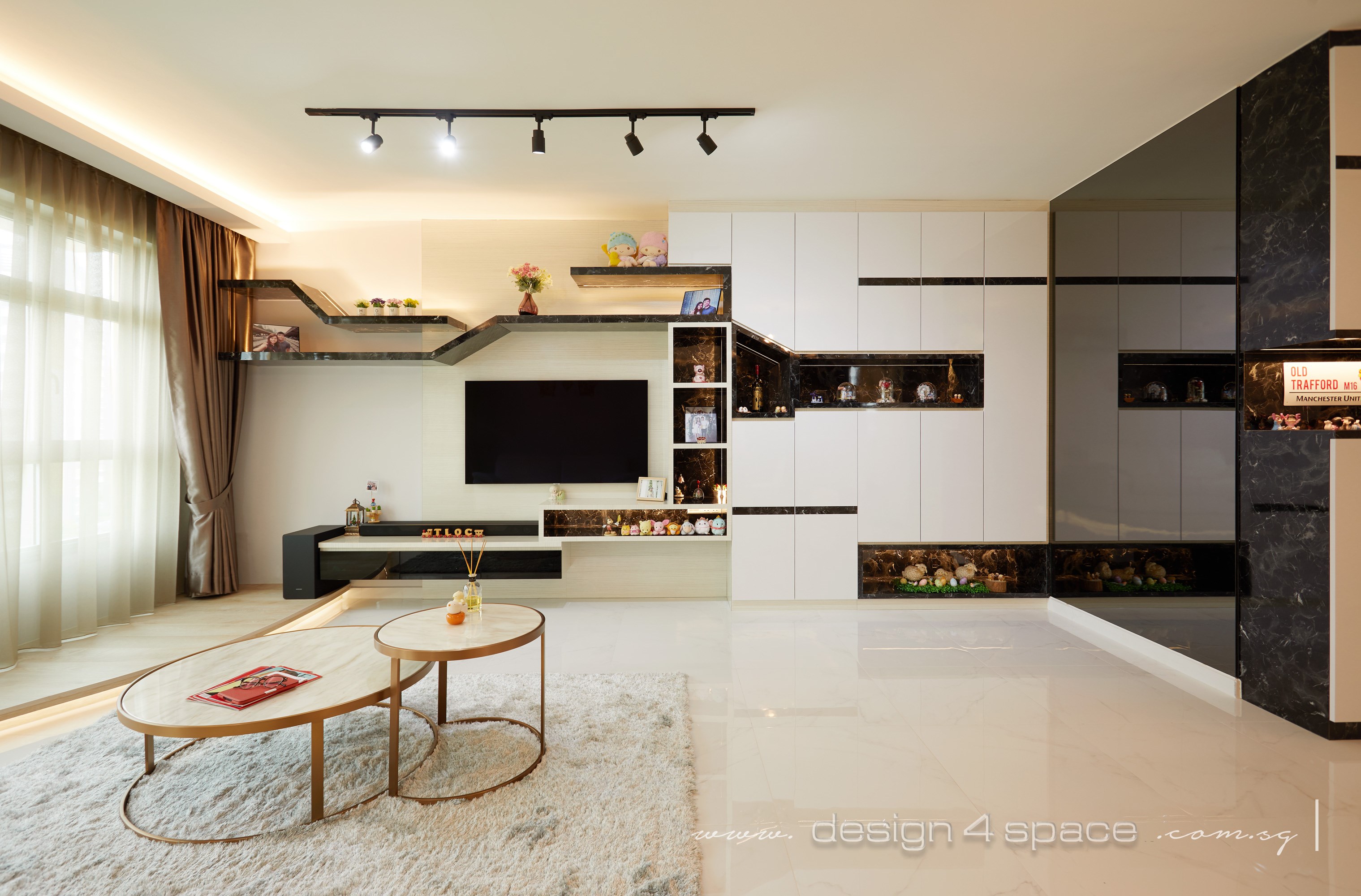 Contemporary Design - Living Room - HDB 4 Room - Design by Design 4 Space Pte Ltd