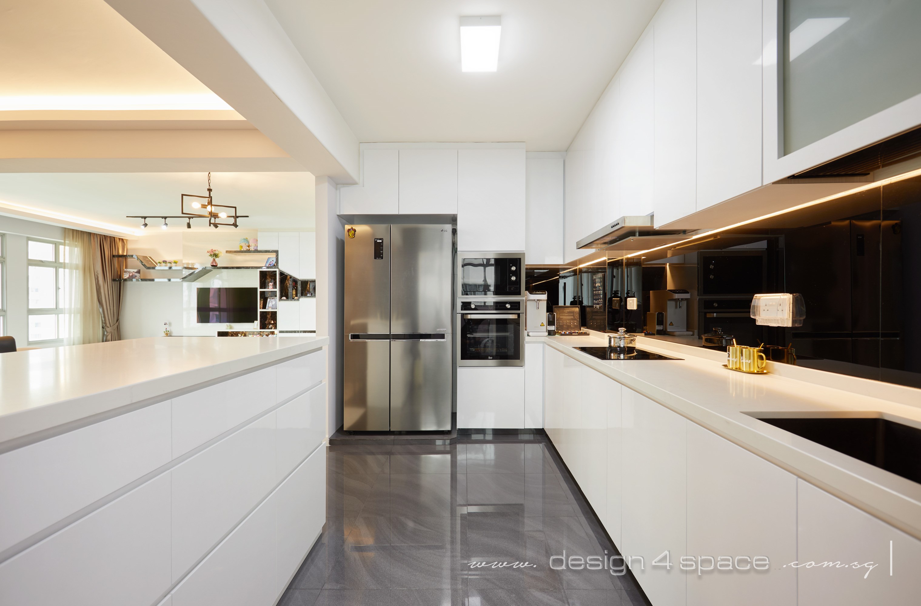 Contemporary Design - Kitchen - HDB 4 Room - Design by Design 4 Space Pte Ltd