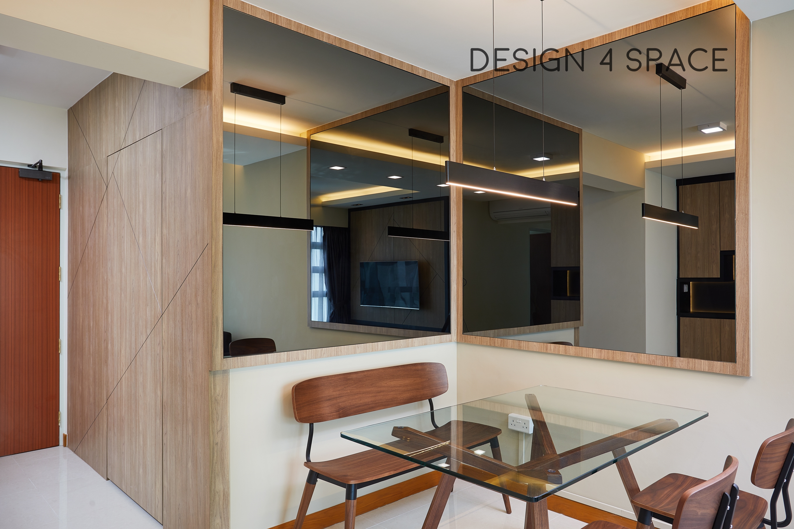 Contemporary Design - Dining Room - HDB 4 Room - Design by Design 4 Space Pte Ltd