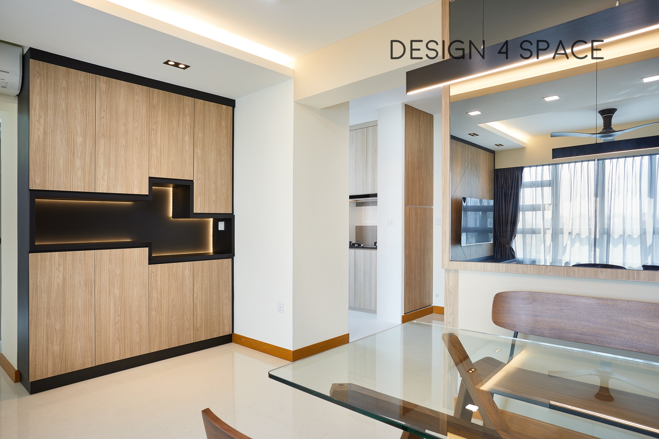 Contemporary Design - Dining Room - HDB 4 Room - Design by Design 4 Space Pte Ltd